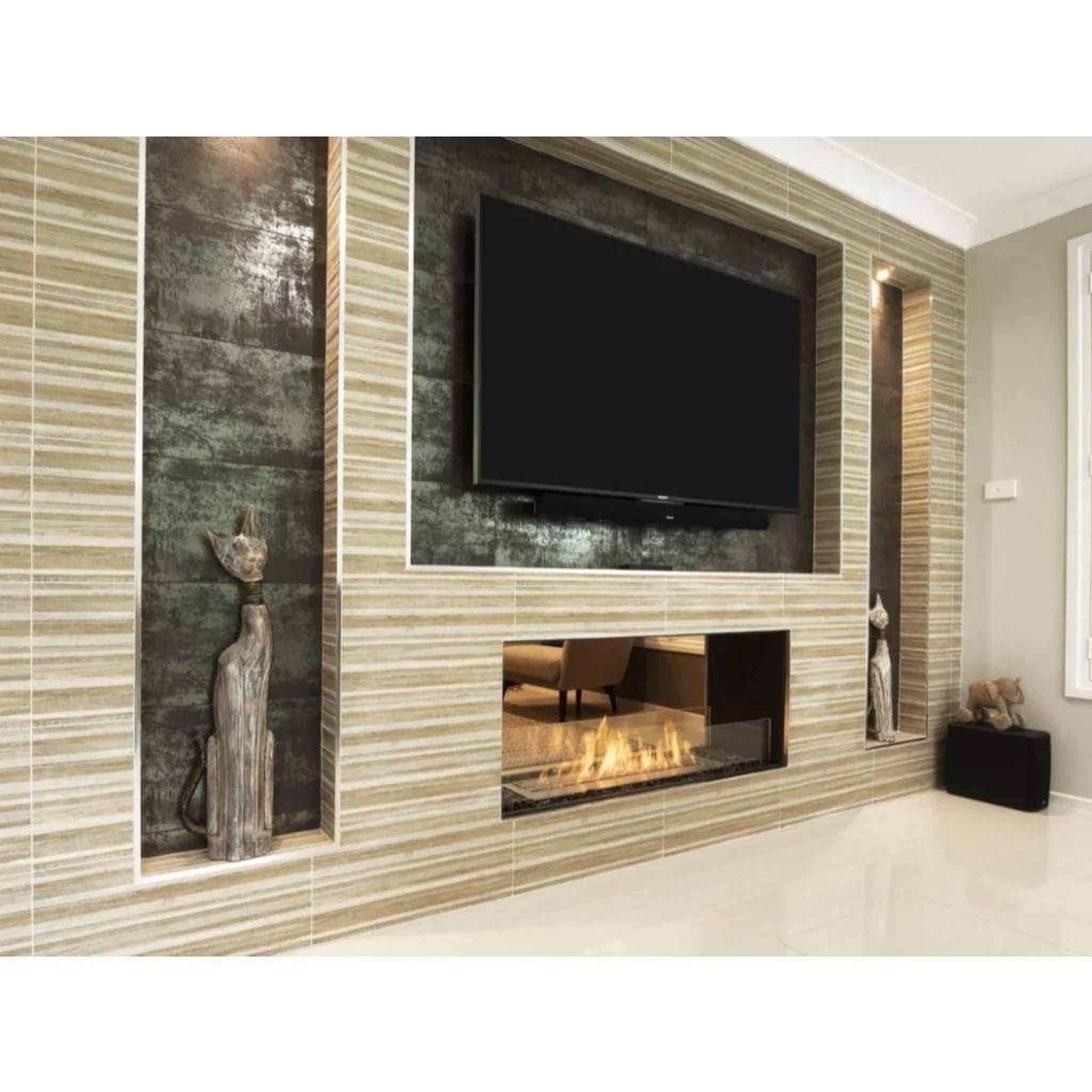 EcoSmart Fire 94" Flex 86DB Double Sided Ethanol Fireplace Insert with Adjustable Flame Control by Mad Design Group