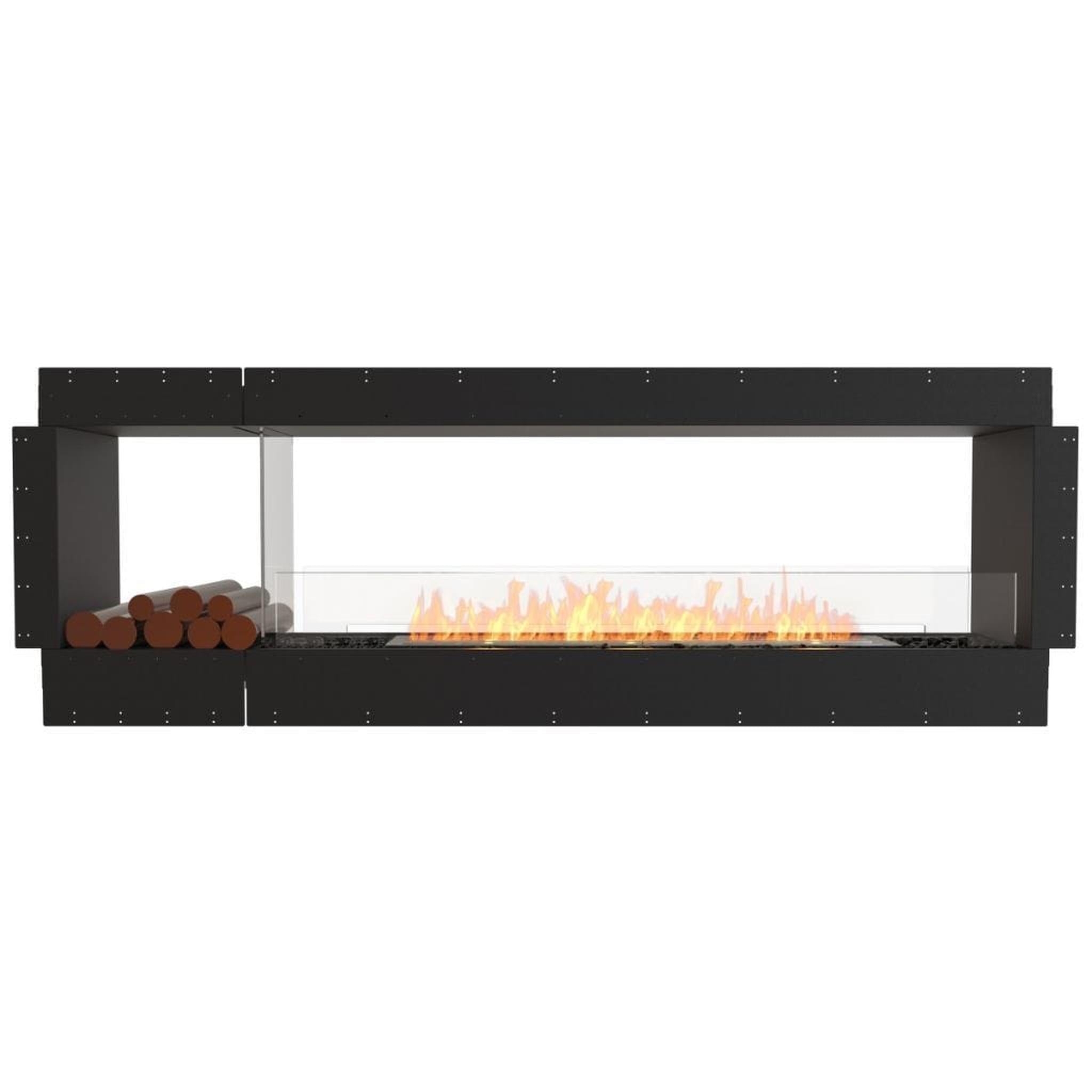 EcoSmart Fire 94" Flex 86DB Double Sided Ethanol Fireplace Insert with Decorative Box and Zero Clearance Design by Mad Design Group
