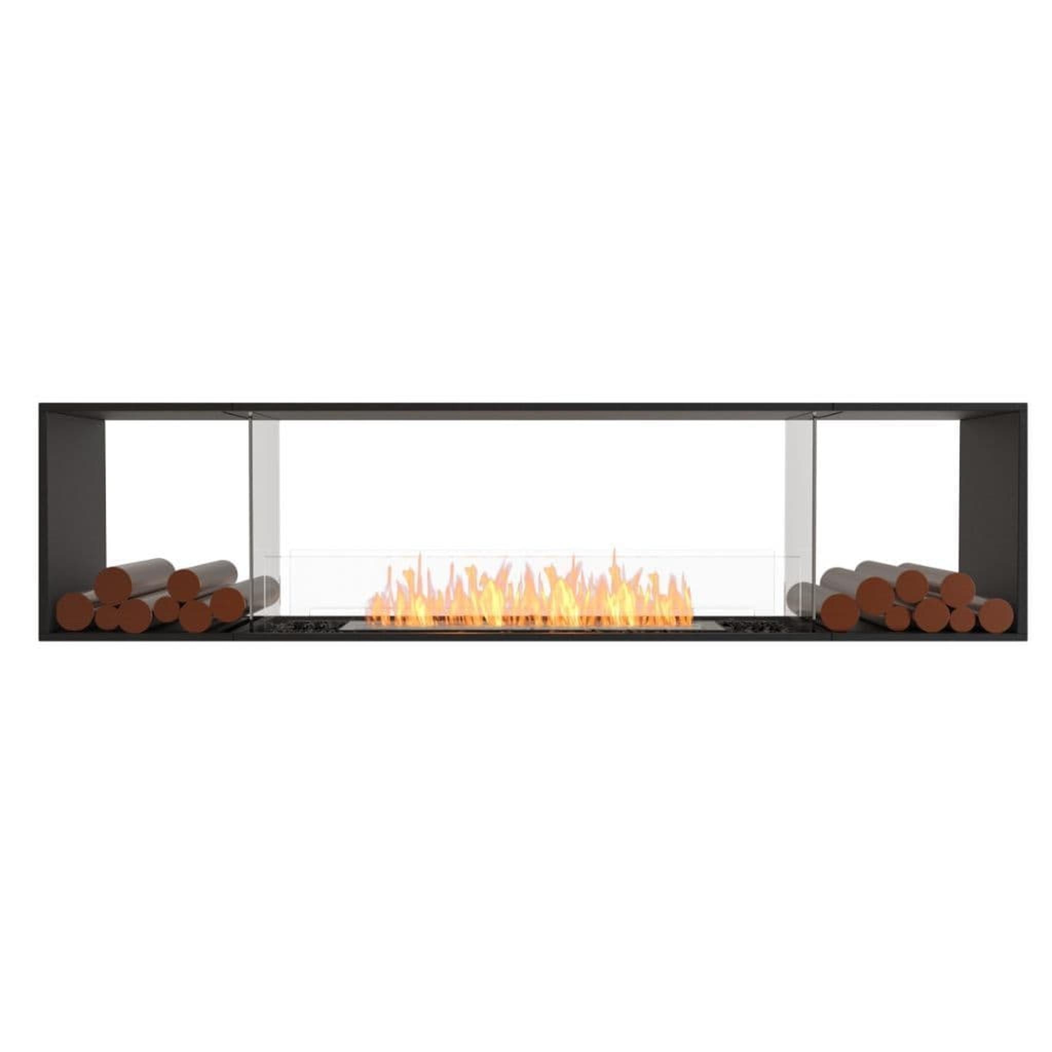 EcoSmart Fire 94" Flex 86DB Double Sided Ethanol Fireplace Insert with Decorative Box and Zero Clearance Design by Mad Design Group