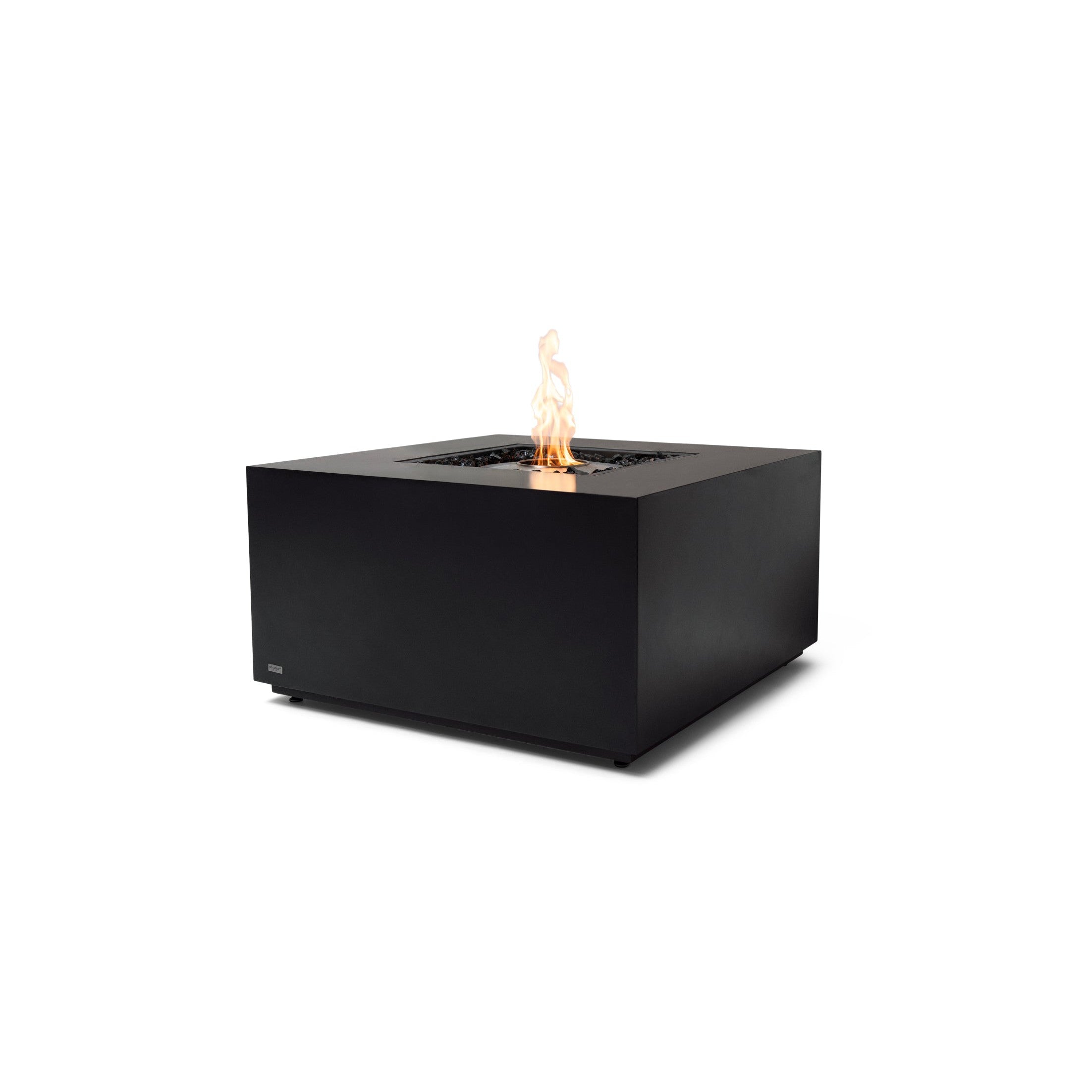 EcoSmart Fire Chaser 38" Graphite Indoor Fire Pit Table with Stainless Steel Burner and Versatile Glass Screens by Mad Design Group