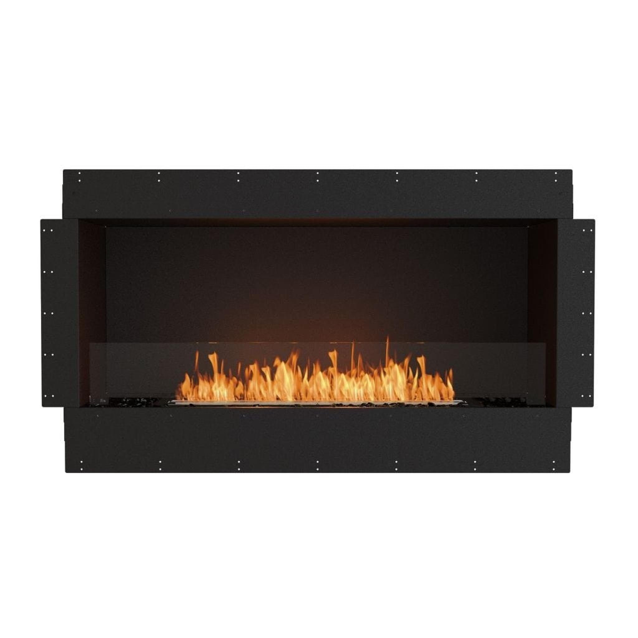 EcoSmart Fire Flex 50SS 57" Black Single Sided Ethanol Fireplace Insert with Clean-Burning Stainless Steel Burner by Mad Design Group