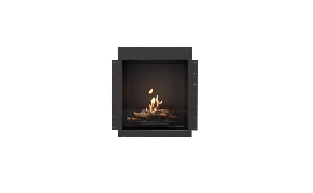 EcoSmart Fire Heritage 42SS 50" Black Ventless Ethanol Fireplace Insert with Stainless Steel Burner by Mad Design