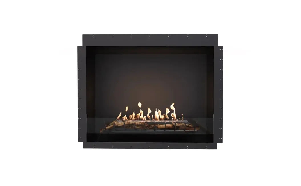 EcoSmart Fire Heritage 56SS 64" Black Ethanol Fireplace Insert with UL-Listed Burner by Mad Design