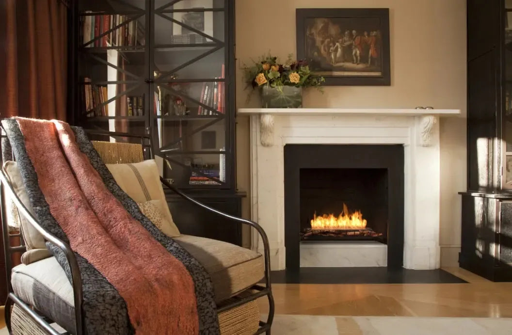 EcoSmart Fire Heritage Grate 49" Ethanol Fireplace Insert with Stainless Steel Burner by Mad Design – Indoor & Outdoor