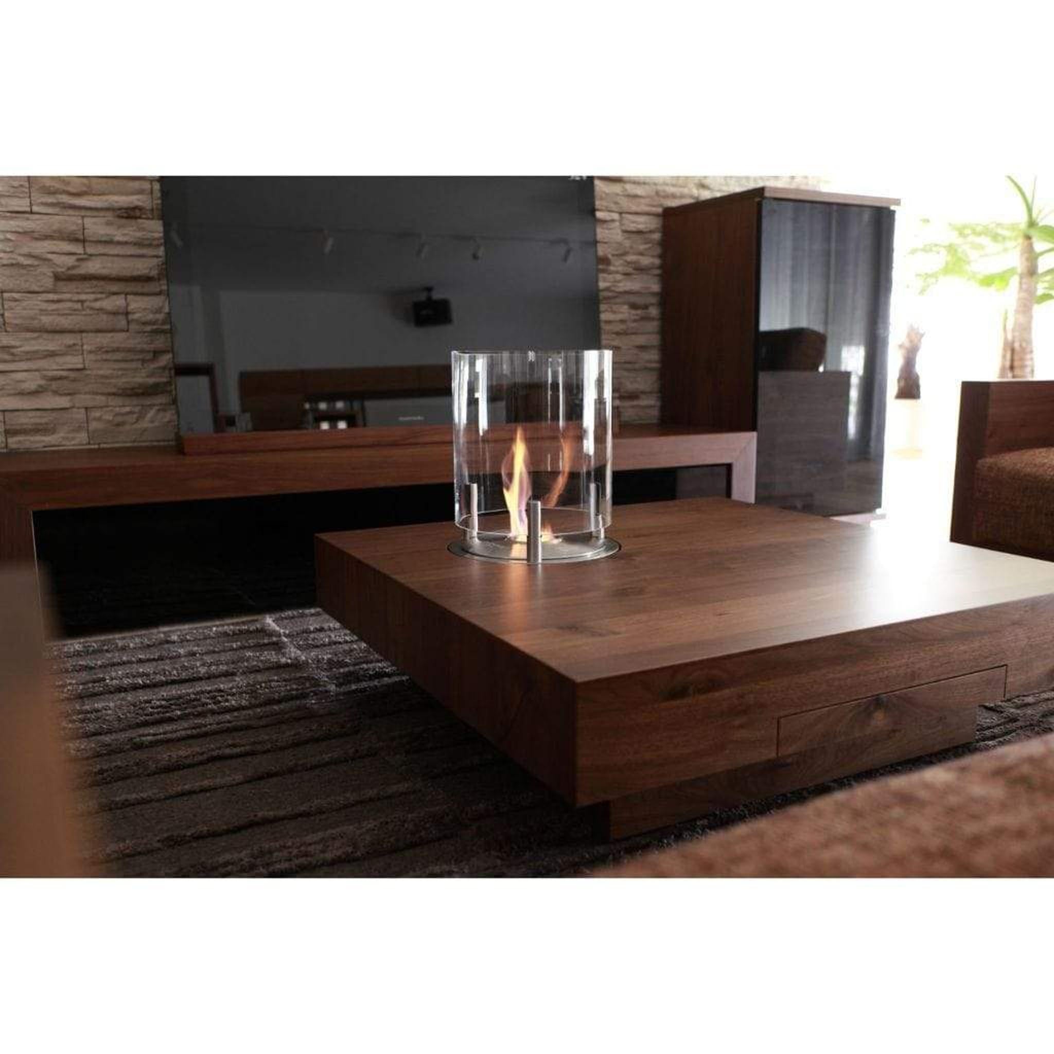 EcoSmart Fire Loft 3 Tempered Glass & Stainless Steel Fire Screen for AB3 Ethanol Burner by Mad Design Group