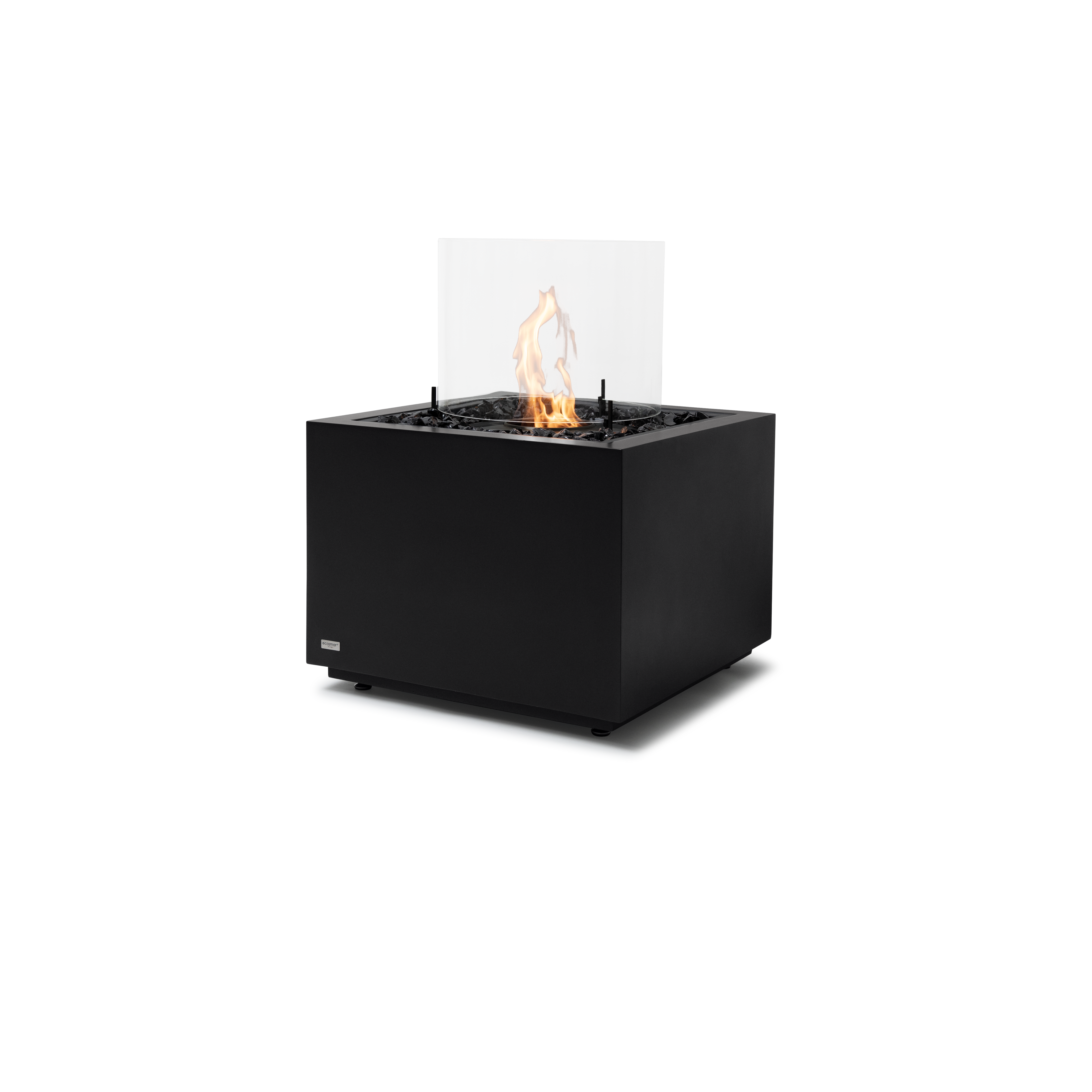 EcoSmart Fire Sidecar 24" Freestanding Outdoor Fire Table in Graphite with Black Burner by MAD Design Group