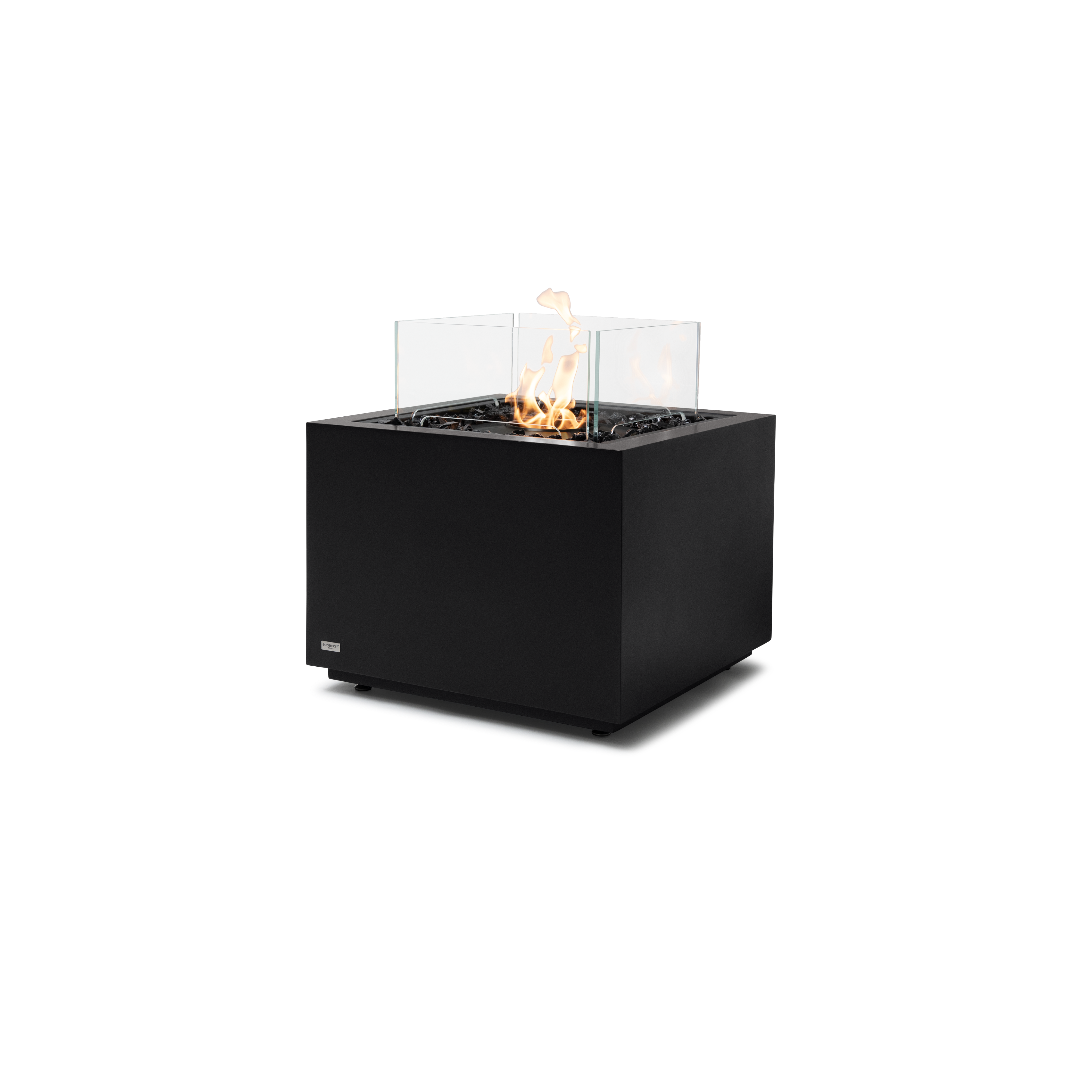 EcoSmart Fire Sidecar 24" Freestanding Outdoor Fire Table in Graphite with Black Burner by MAD Design Group