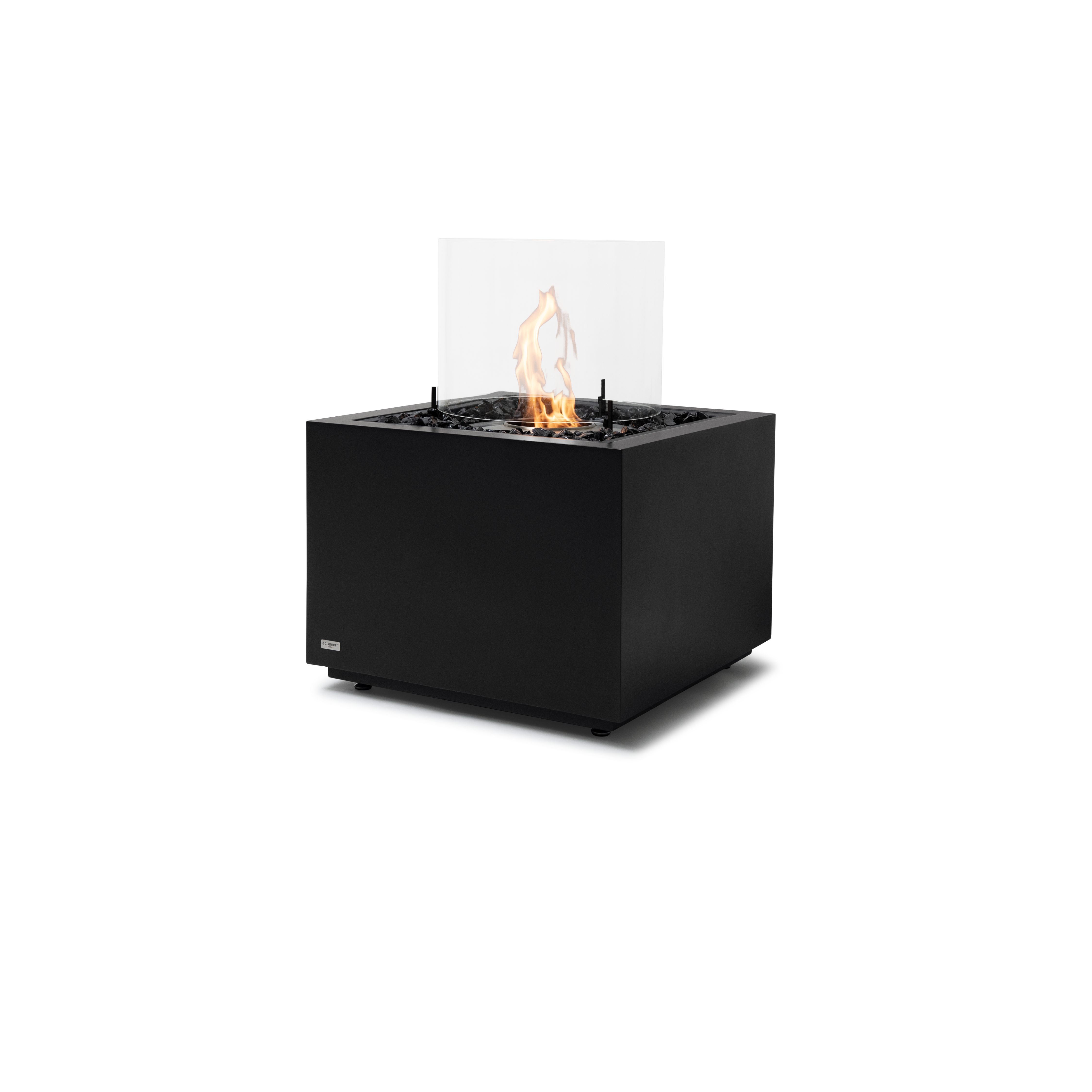 EcoSmart Fire Sidecar Graphite 24" Freestanding Outdoor Fire Table with Stainless Steel Burner by MAD Design Group
