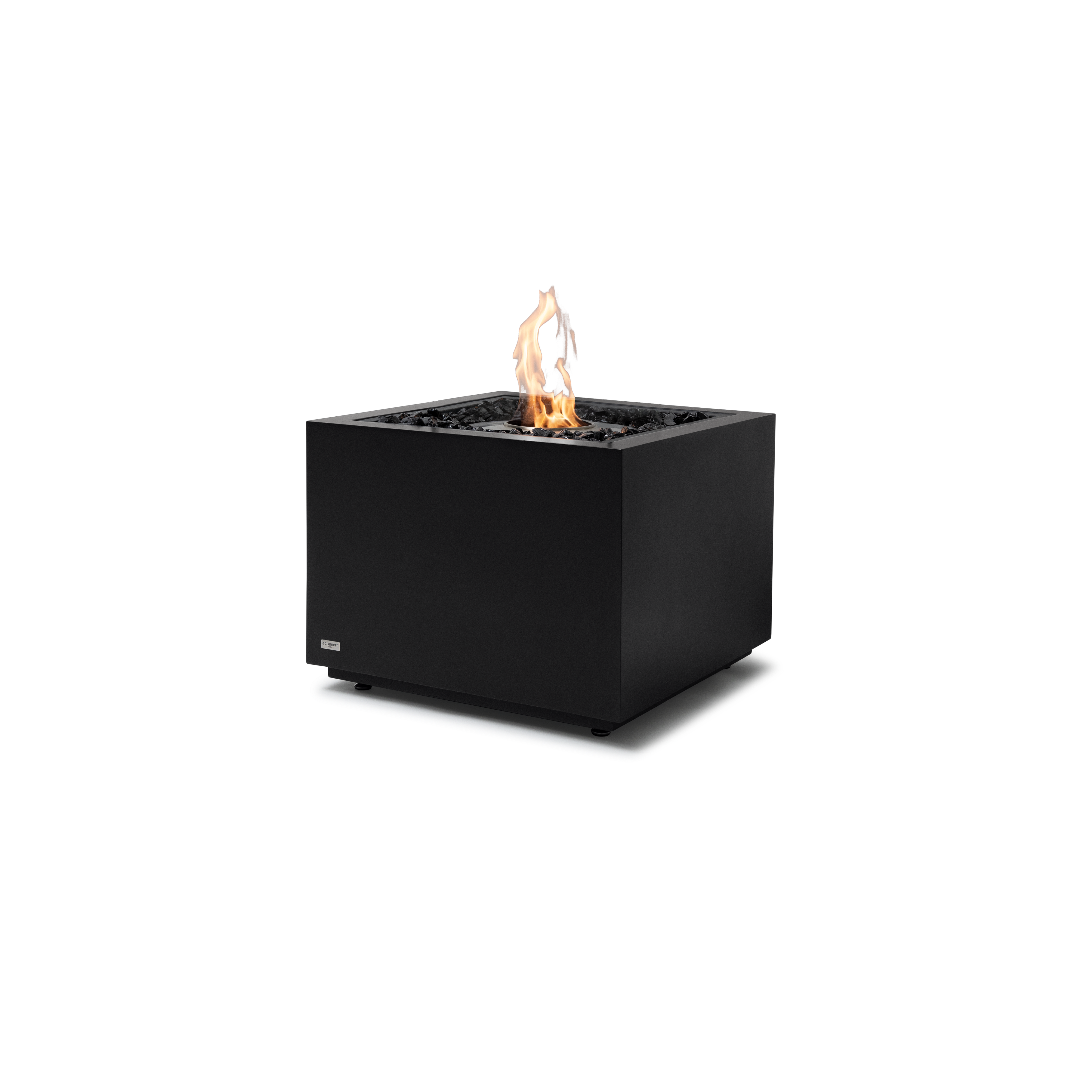 EcoSmart Fire Sidecar Graphite 24" Freestanding Outdoor Fire Table with Stainless Steel Burner by MAD Design Group