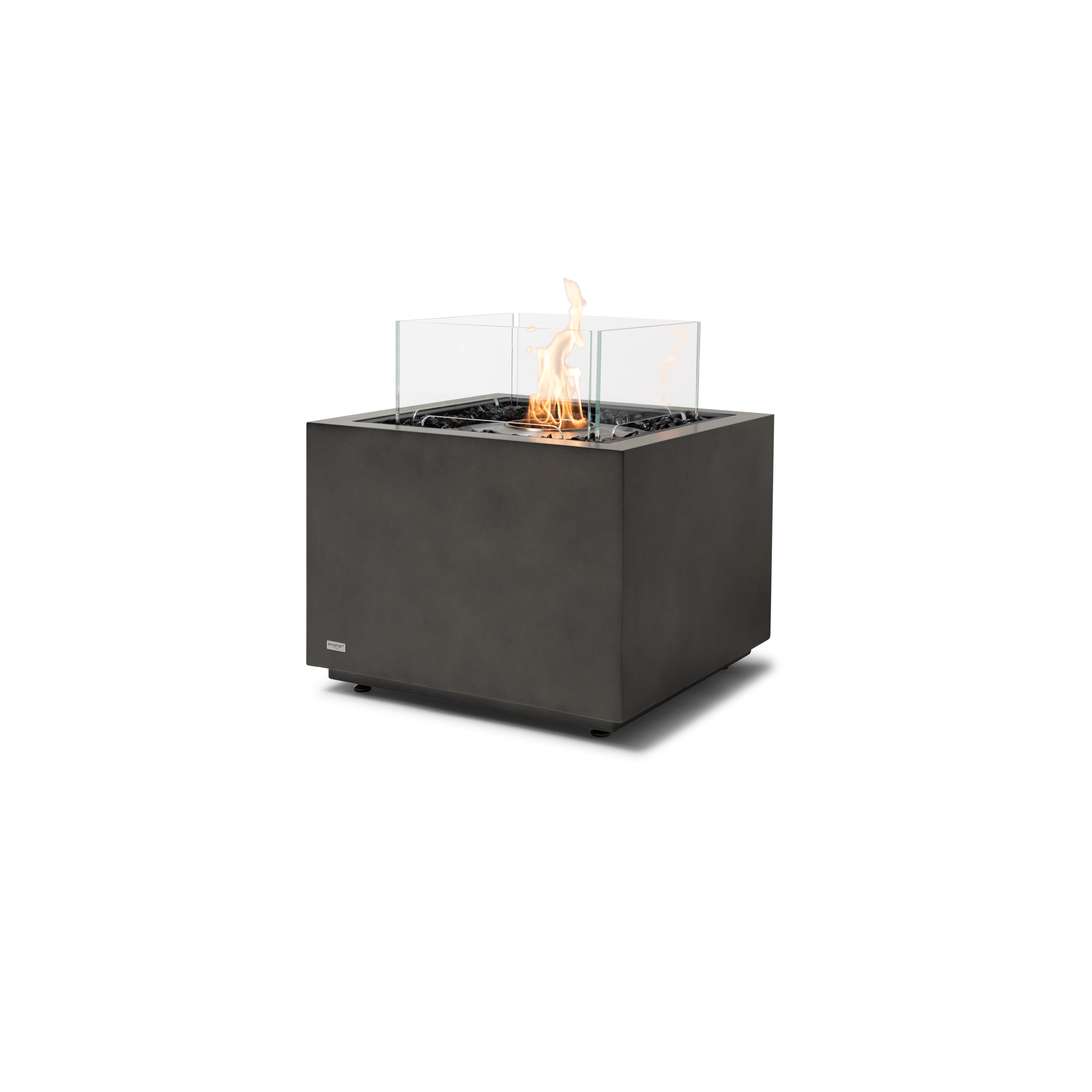 EcoSmart Fire Sidecar Natural 24" Freestanding Outdoor Fire Table with Stainless Steel Burner by MAD Design Group