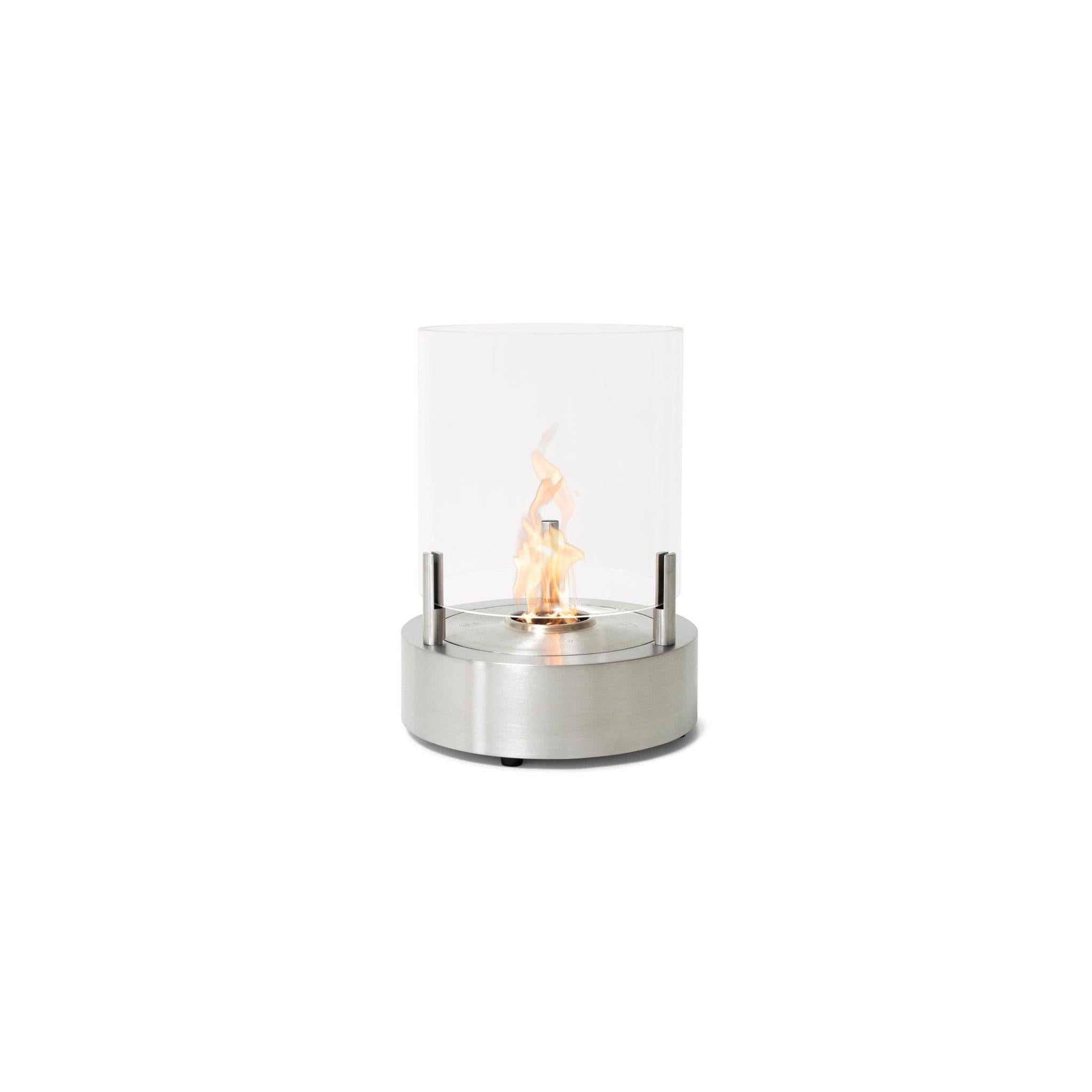 EcoSmart Fire T-Lite 3 18" Stainless Steel Freestanding Designer Fireplace with Hypnotic Dancing Flame by MAD Design Group