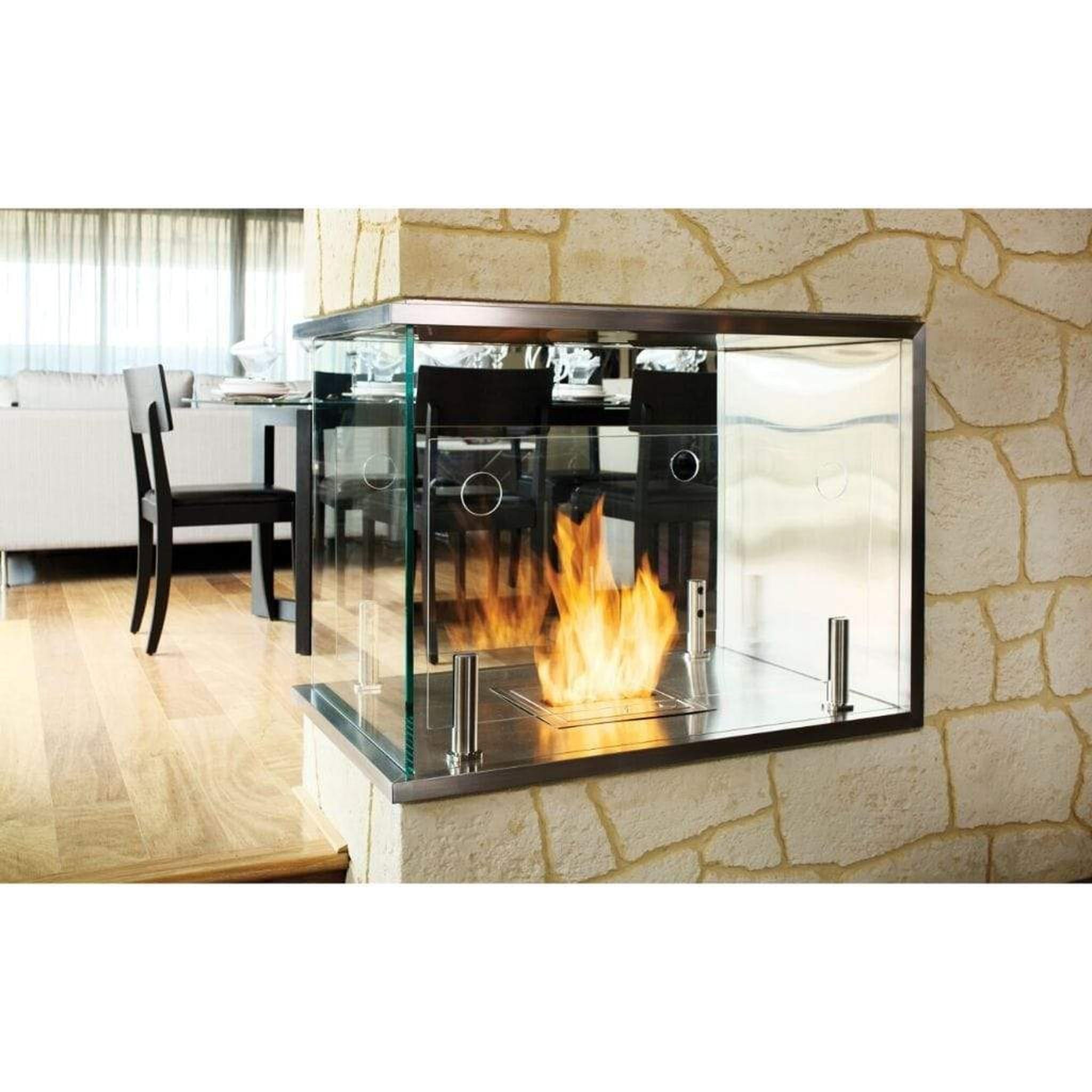 EcoSmart Fire Twin Feet Fixings for 8mm Glass Fire Screens by MAD Design Group