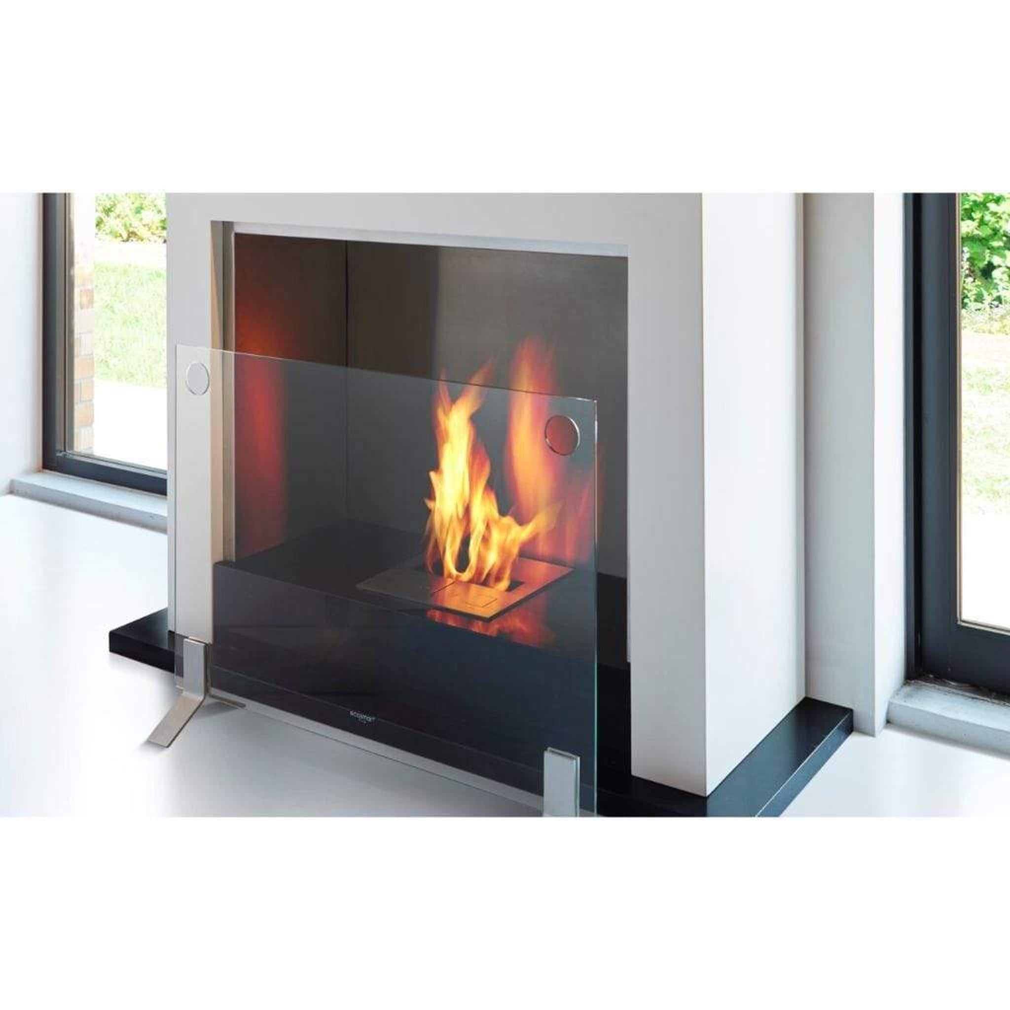 EcoSmart Fire Twin Feet Fixings for 8mm Glass Fire Screens by MAD Design Group