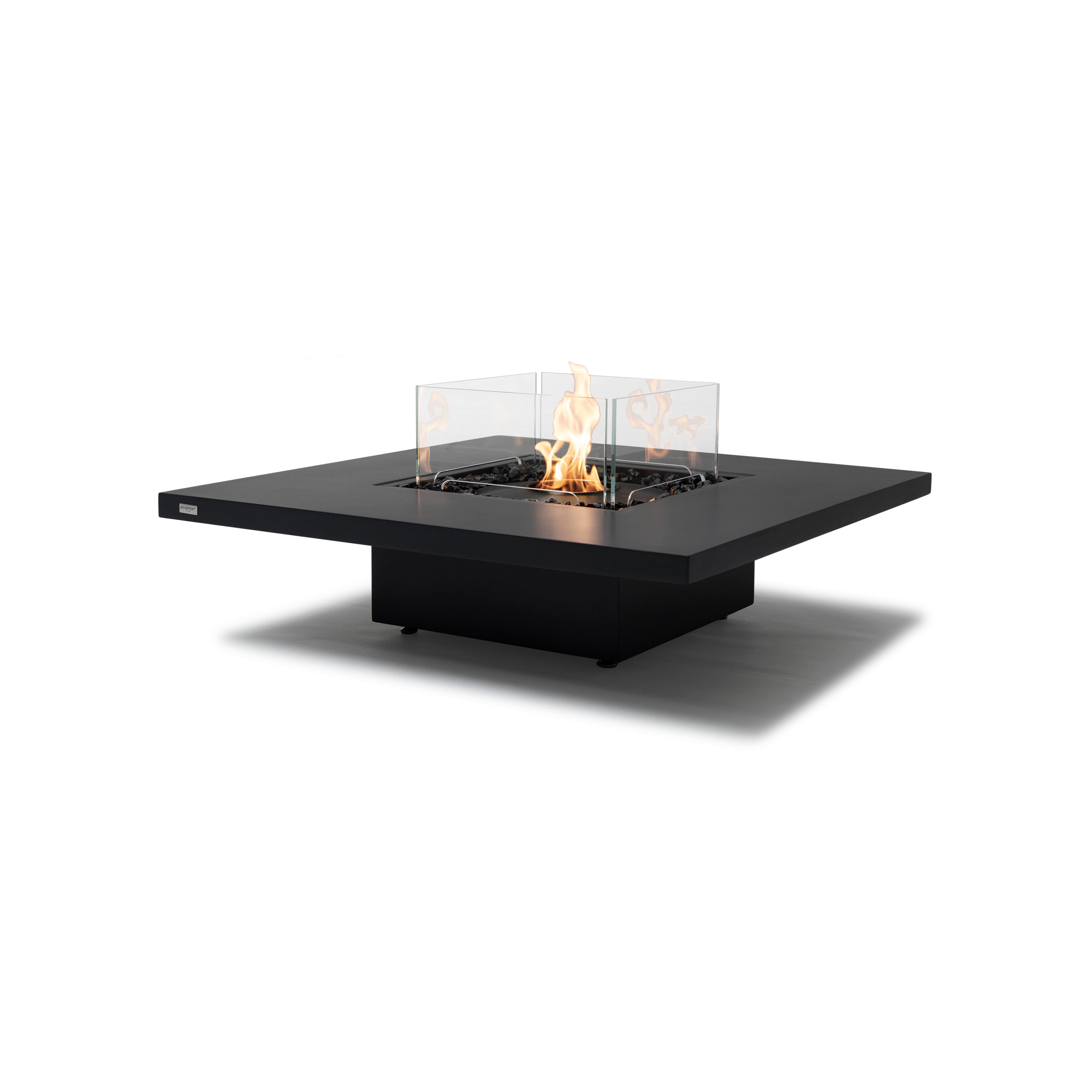 EcoSmart Fire Vertigo 40" Graphite Freestanding Outdoor Fire Table with Black Burner – All-Weather Floating Design by MAD Design Group