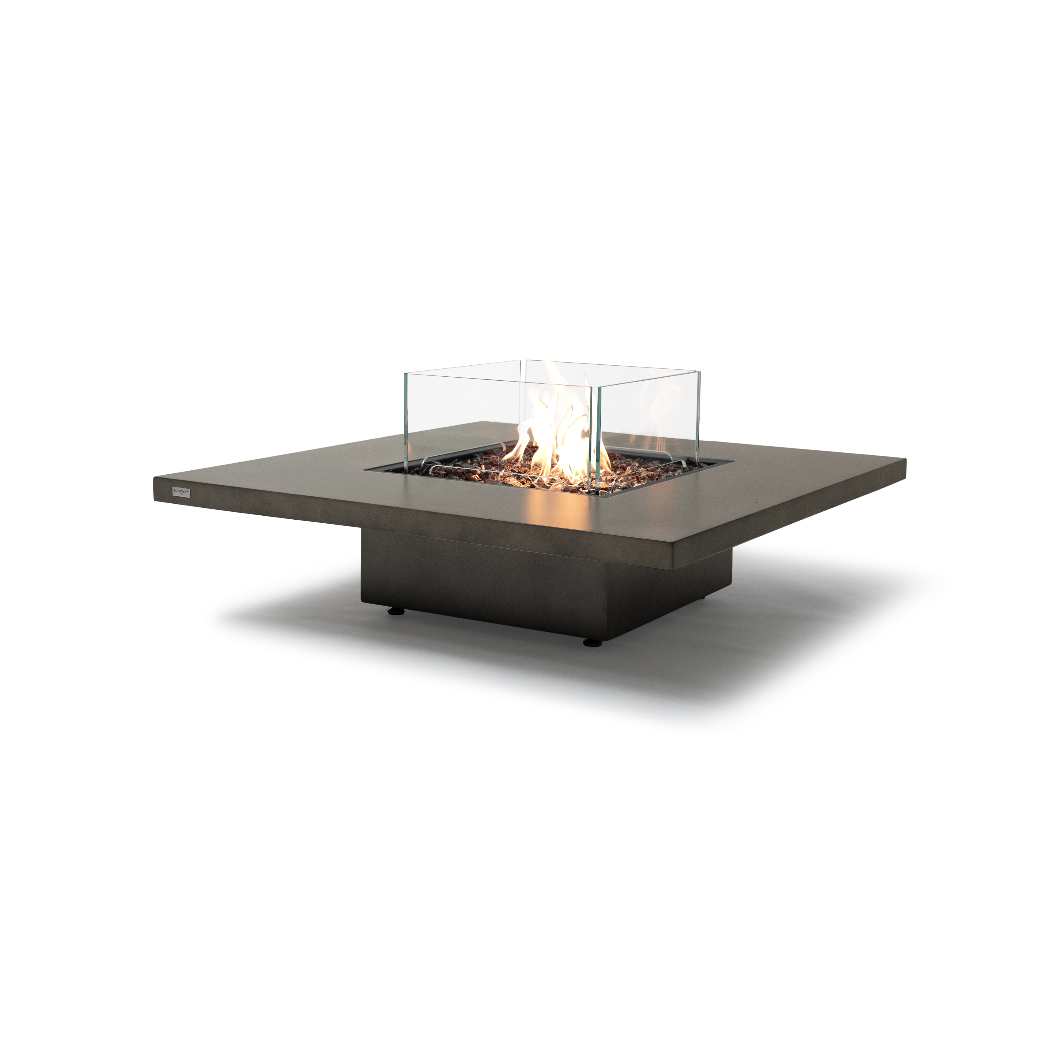 EcoSmart Fire Vertigo 40" Natural Freestanding Outdoor Fire Table with Gas LP/NG Burner – Weather-Resistant Floating Design by MAD Design Group
