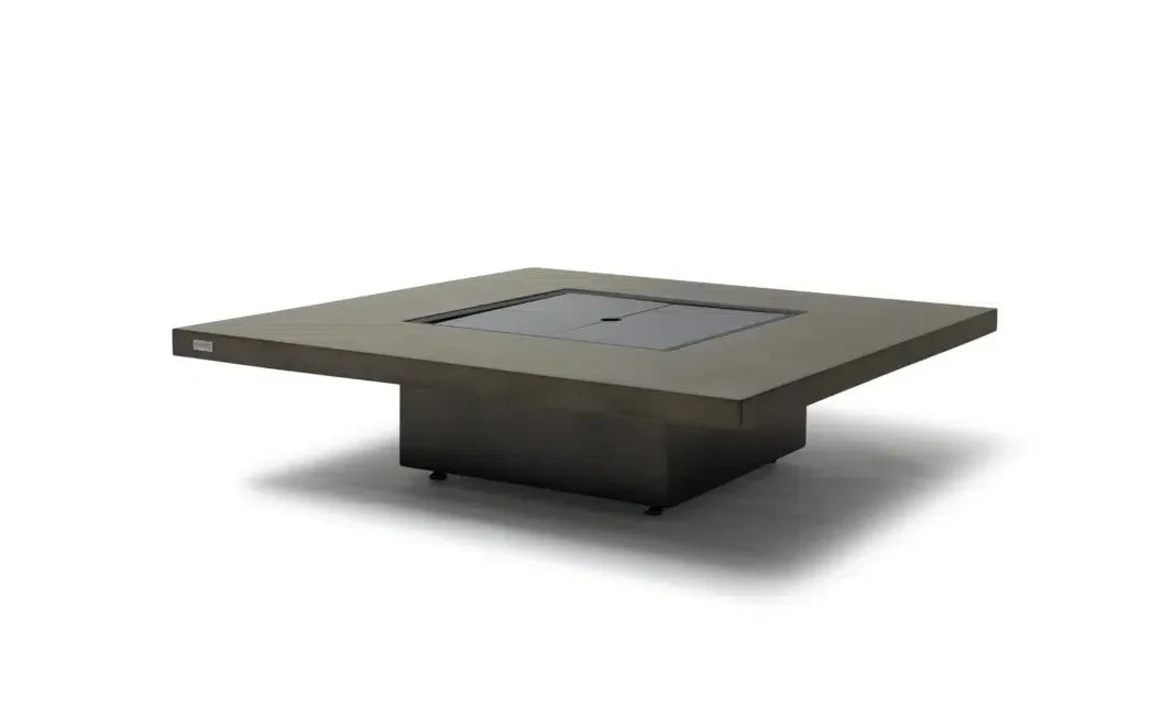 EcoSmart Fire Vertigo 40" Natural Freestanding Outdoor Fire Table with Gas LP/NG Burner – Weather-Resistant Floating Design by MAD Design Group