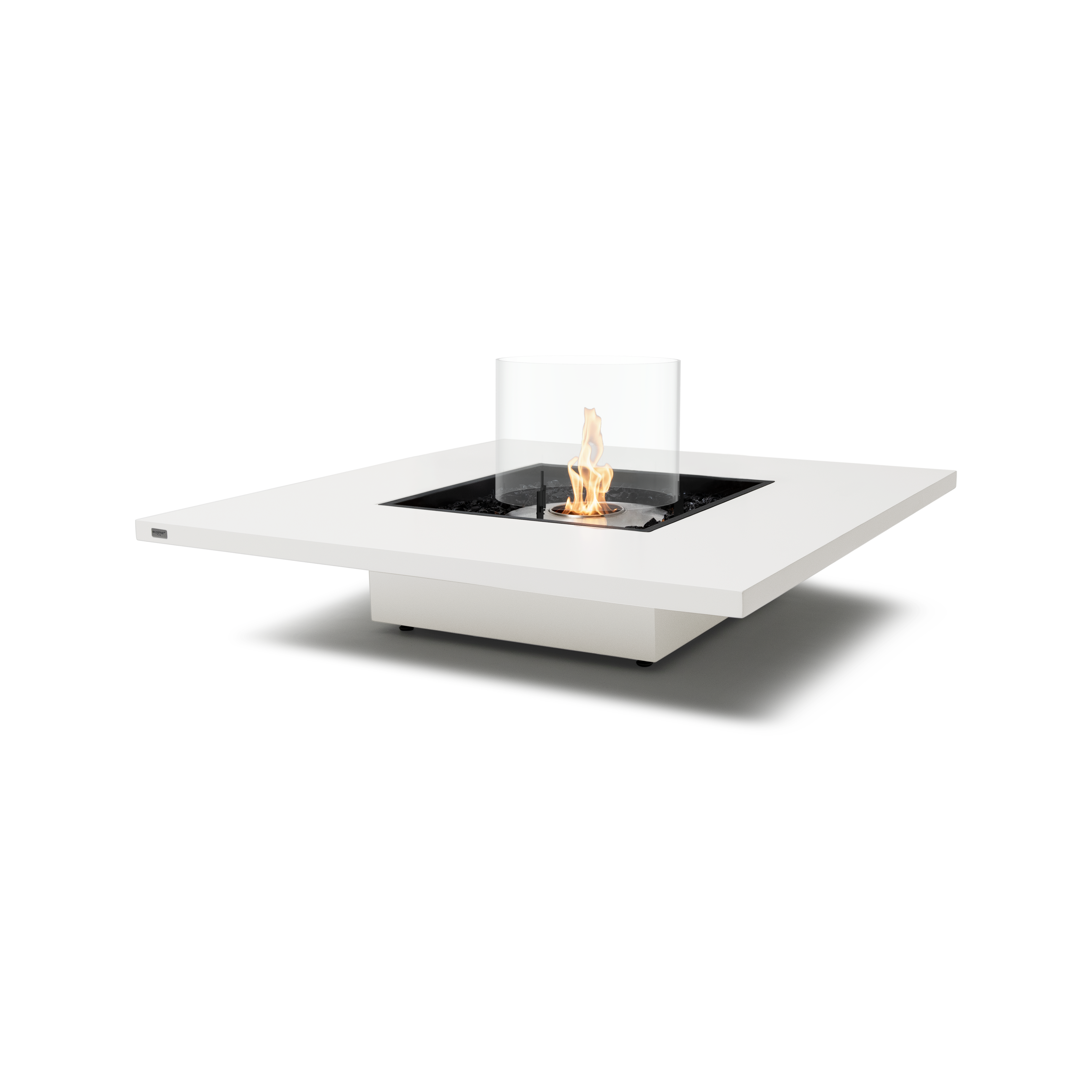 EcoSmart Fire Vertigo 50" Bone Freestanding Outdoor Fire Table with Stainless Steel Burner and Floating Design by MAD Design Group