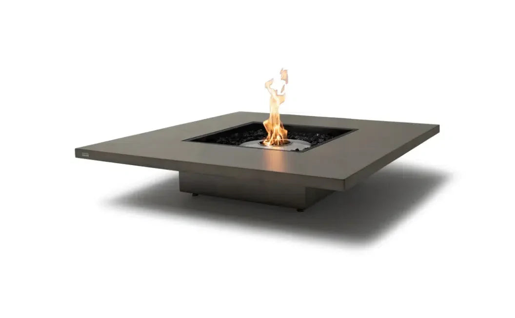 EcoSmart Fire Vertigo 50" Natural Freestanding Indoor Fire Table with Stainless Steel Burner – Coffee Table Conversion Option by MAD Design Group