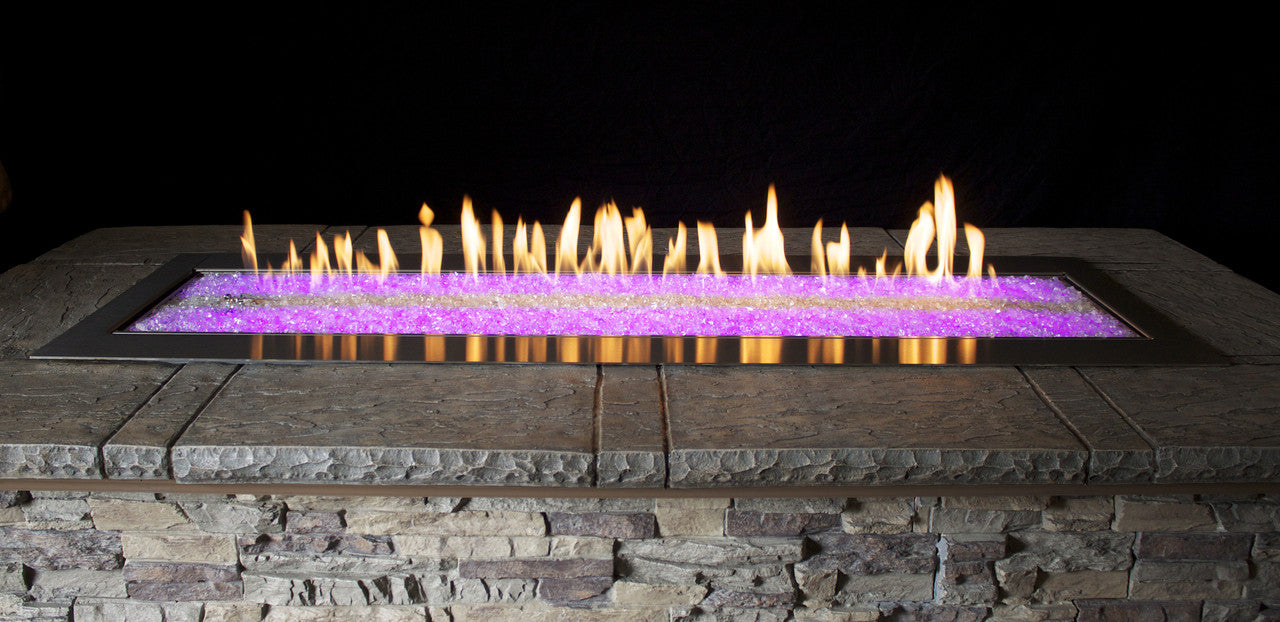 Empire | Carol Rose 60" Multicolor LED Lighting Manual Outdoor Linear Fire Pit