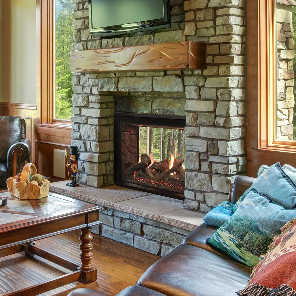 Empire Rushmore 40-inch Truflame See-through Direct Vent Gas Fireplace