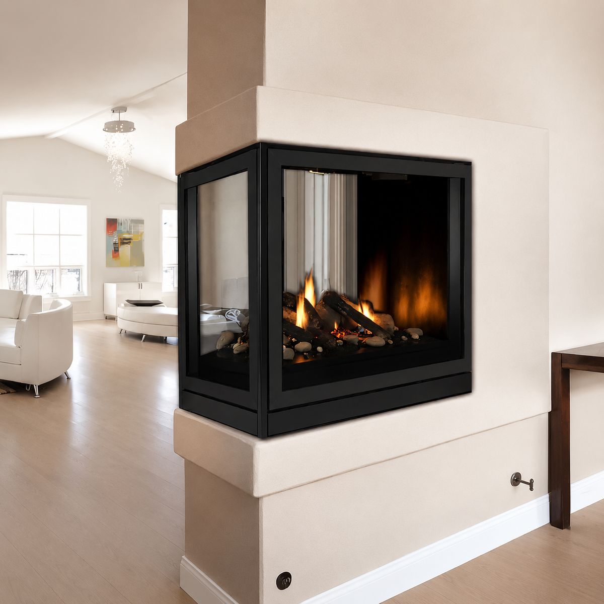 Empire Tahoe Clean Face Peninsula 36" Multi-Sided Direct Vent Gas Fireplace