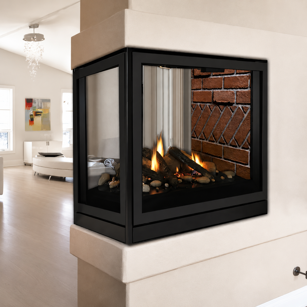 Empire Tahoe Clean Face Peninsula 36" Multi-Sided Direct Vent Gas Fireplace