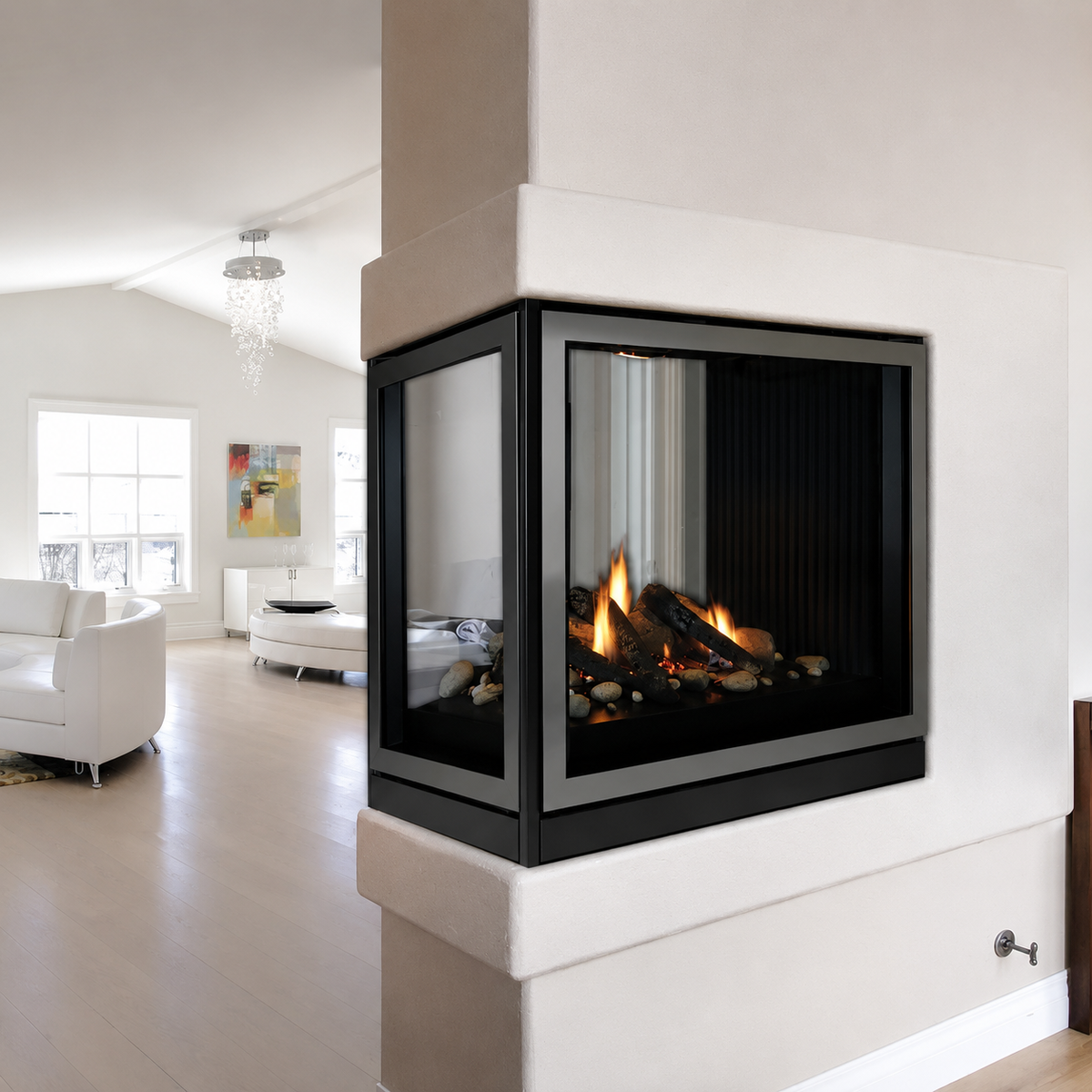 Empire Tahoe Clean Face Peninsula 36" Multi-Sided Direct Vent Gas Fireplace