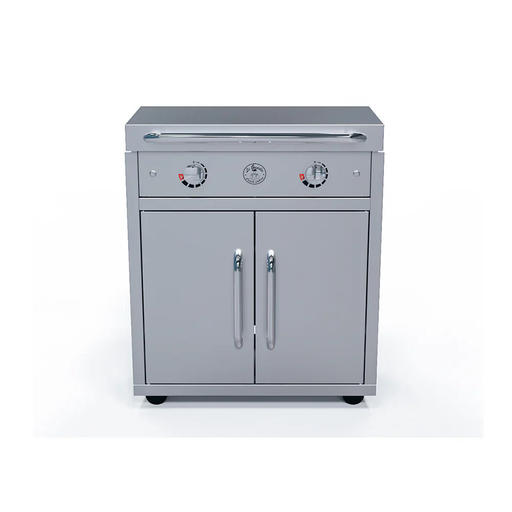 Le Griddle Portable Stainless Cart with Side Shelves for Griddle