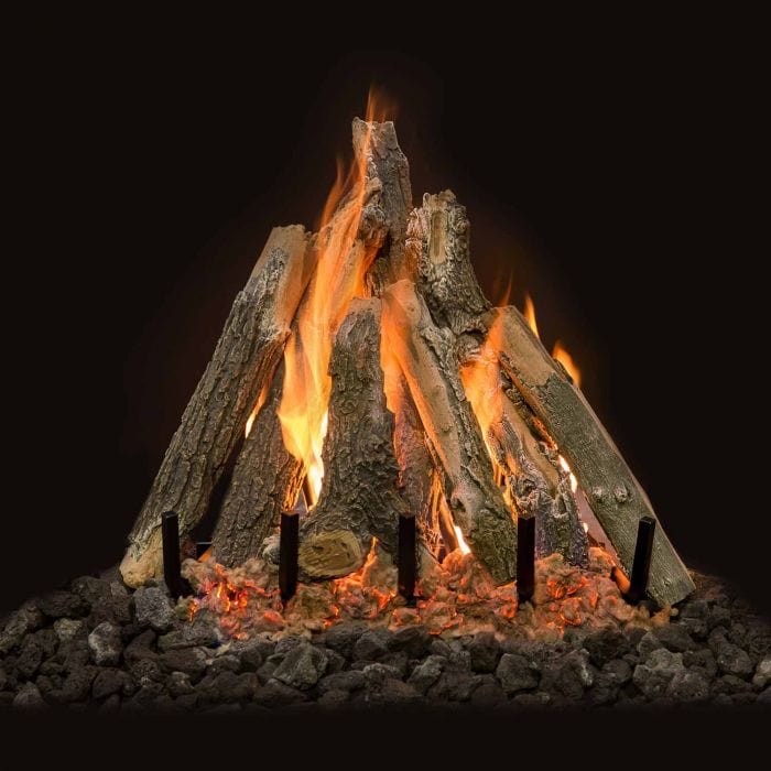 Grand Canyon Gas Logs - Arizona Weathered Oak Kiva Gas Logs: Rustic Elegance Redefined