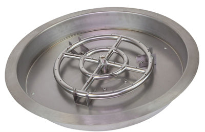 Grand Canyon Gas Logs Outdoor Round Drop-In Pan with Burner