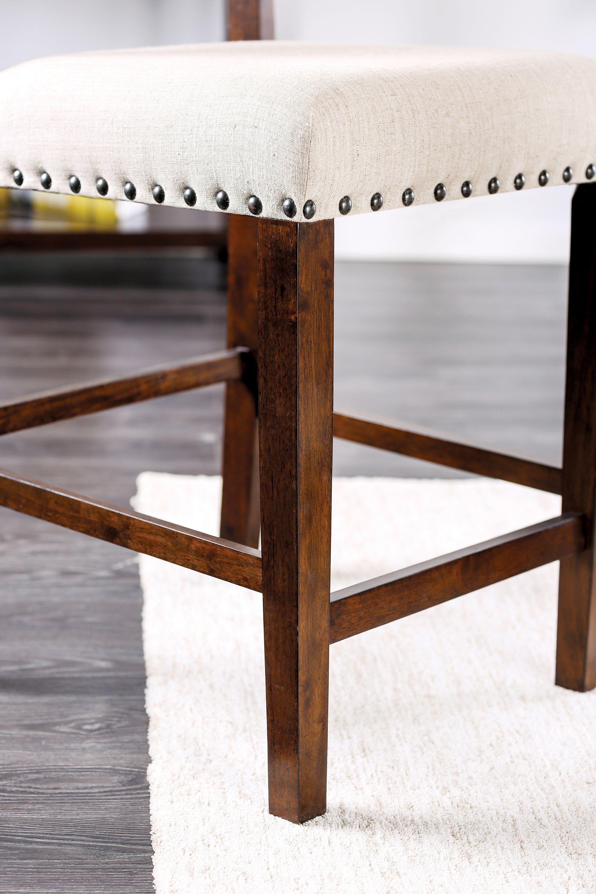 Wirtz Industrial Nailhead Trim Counter Height Chairs (Set of 2)