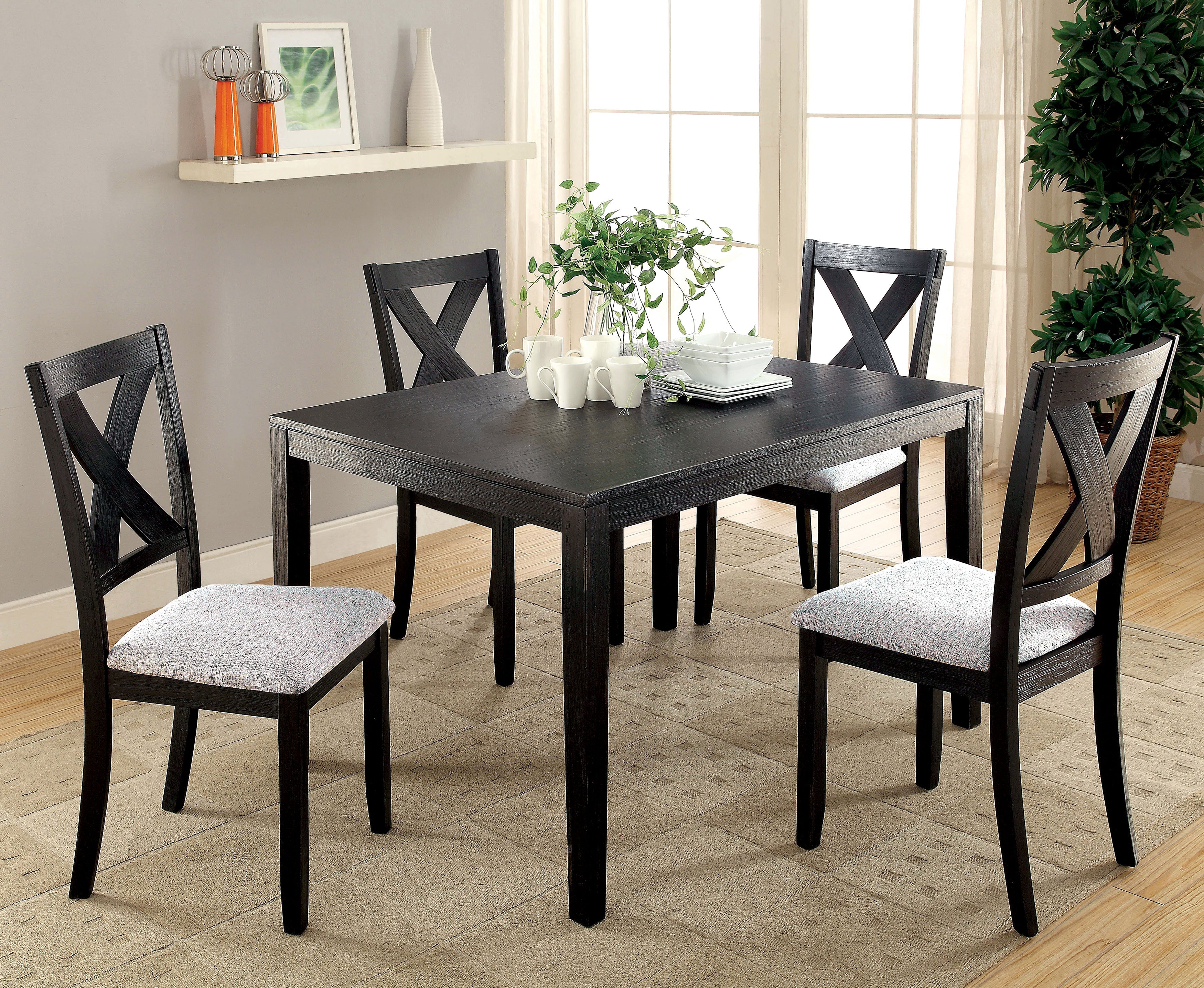 Cameron Transitional 5-Piece Solid Wood Dining Set