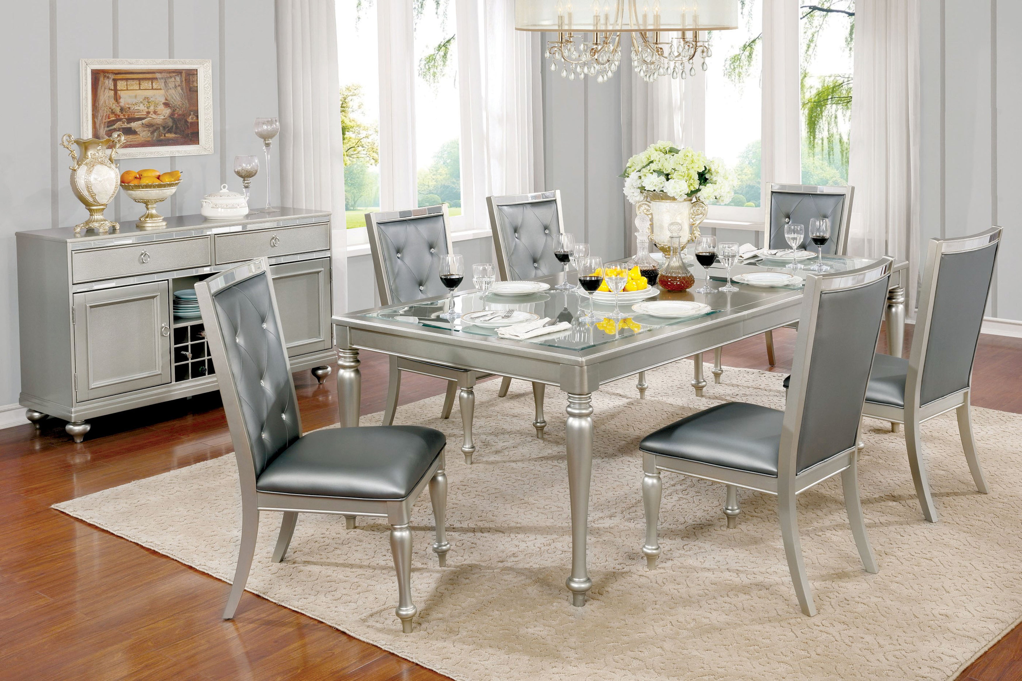Vern Contemporary Tufted Back Side Chairs (Set of 2)