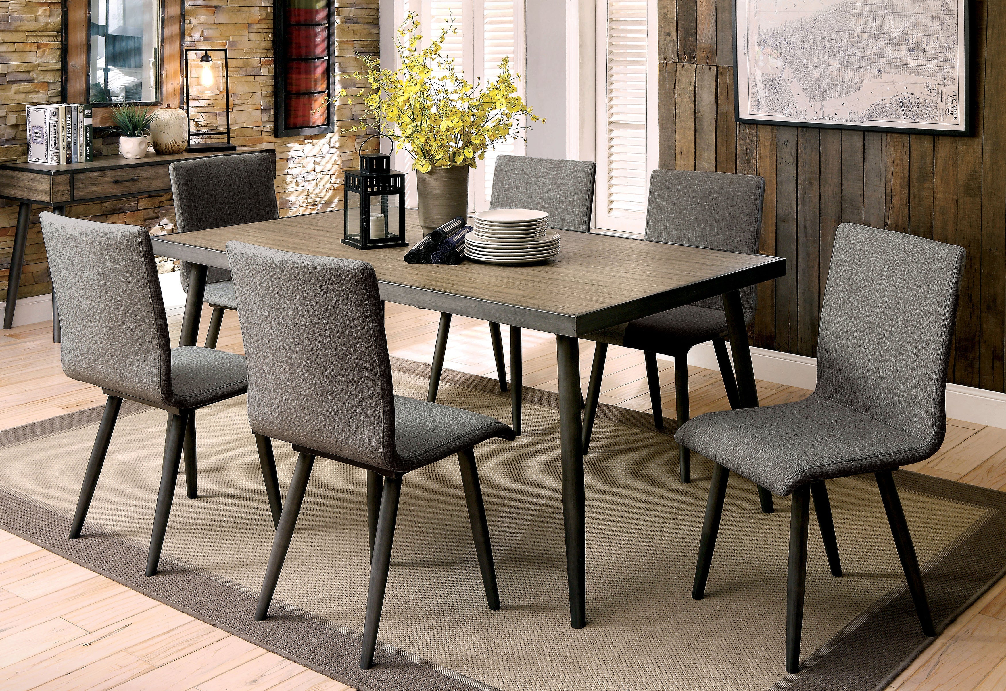 Jaylynn Mid-Century Modern Rectangular Dining Table