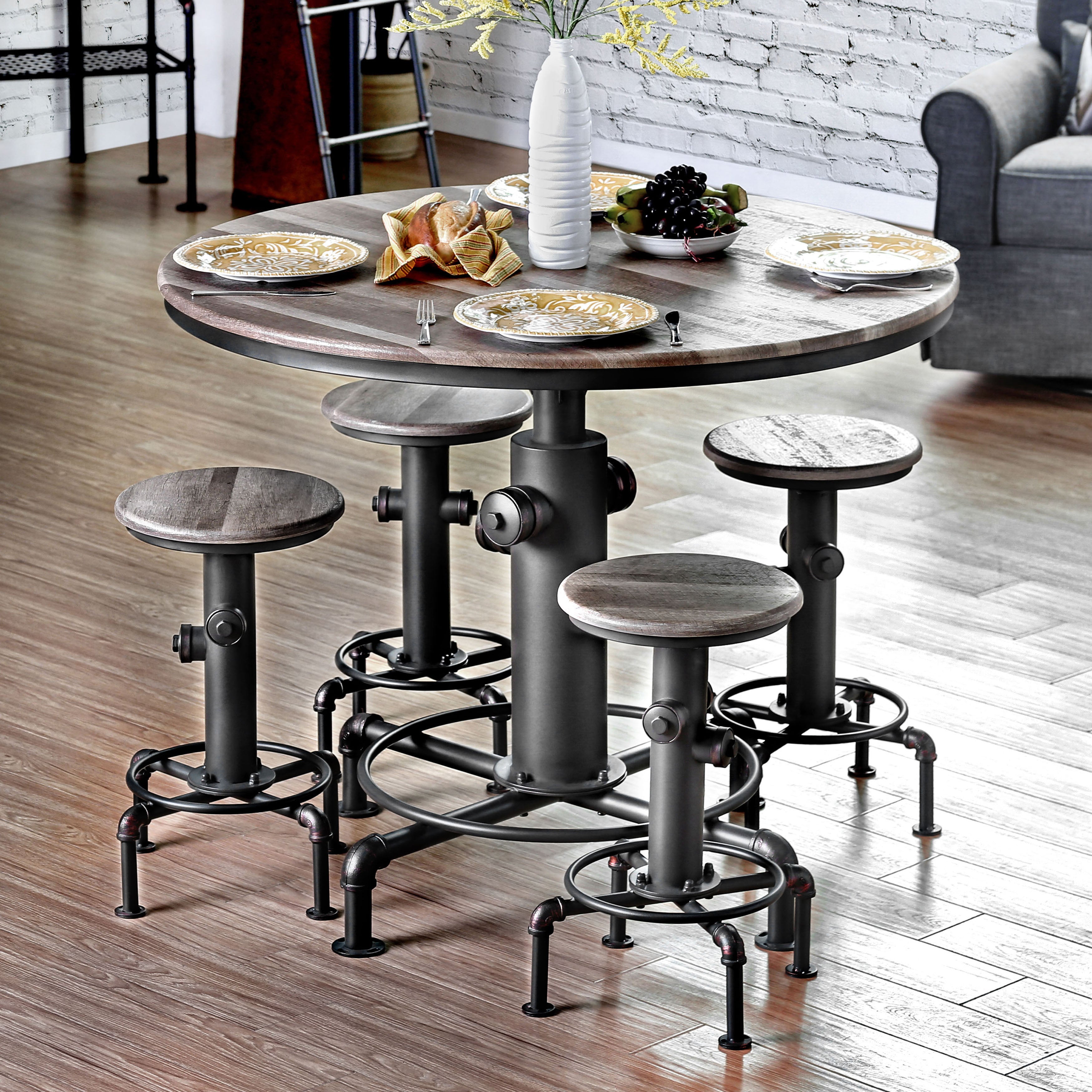 Ila Industrial 45-inch Counter Height Table