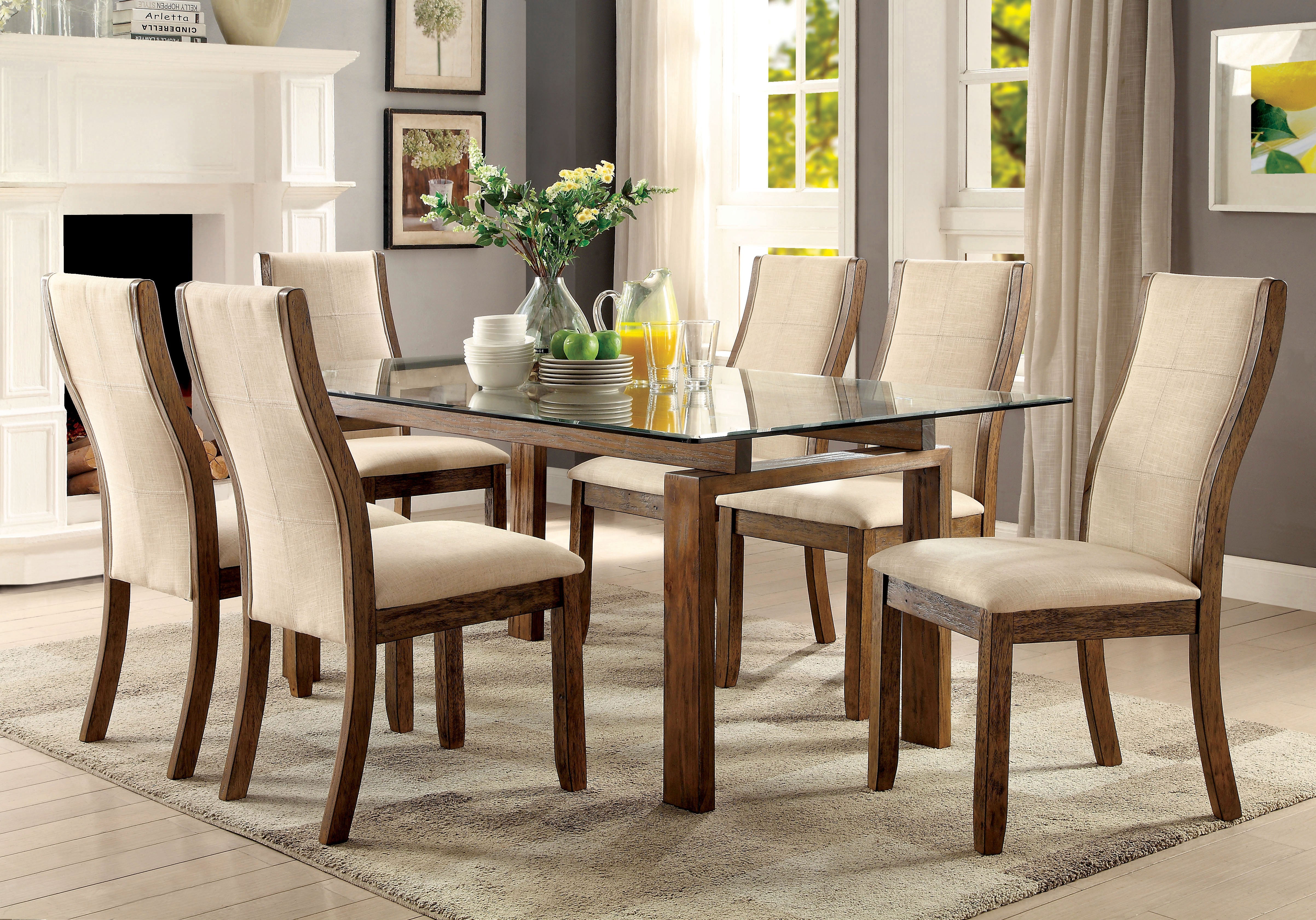 Besancon Contemporary Padded Side Chairs (Set of 2)