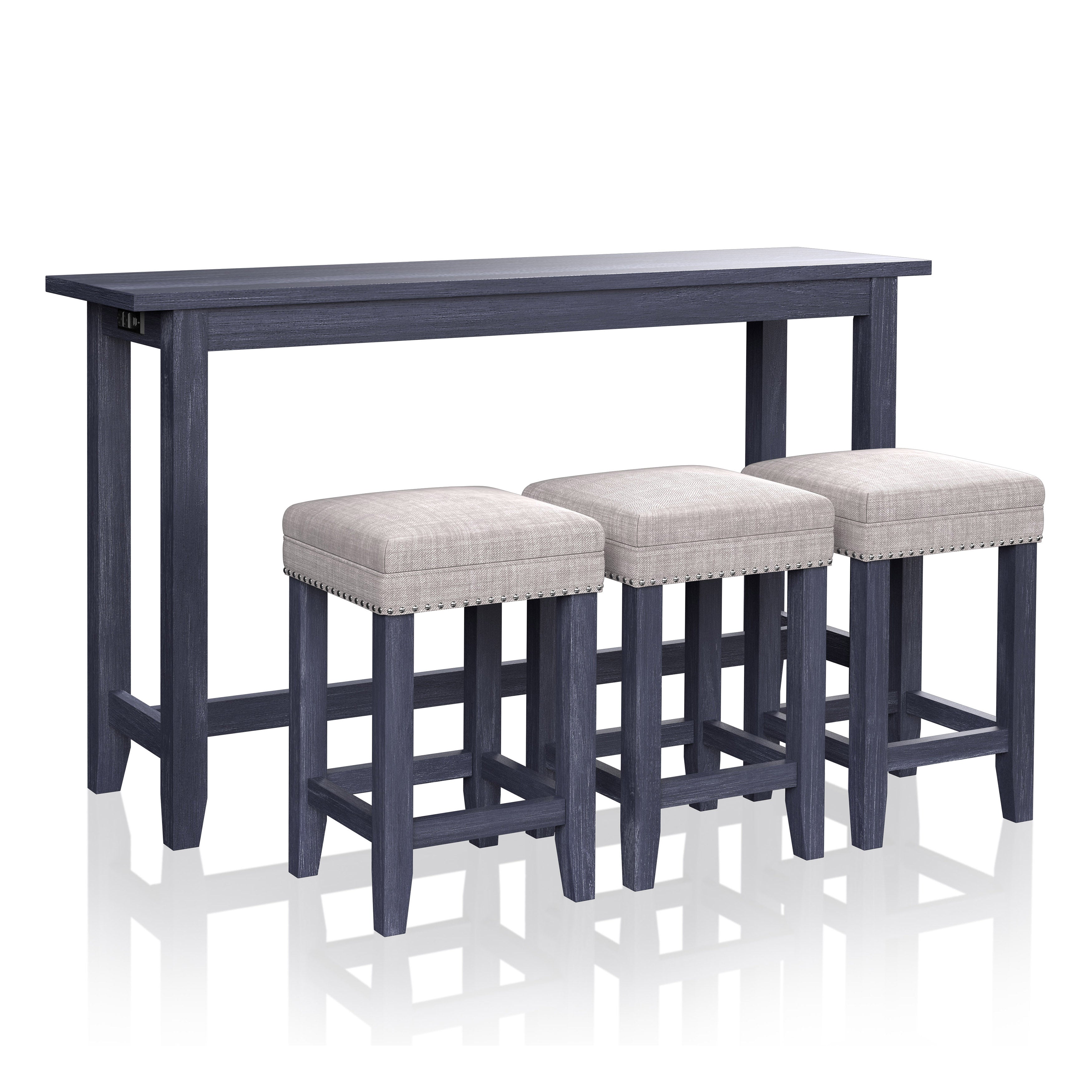 Sabana 4-Piece Counter Height Dining Set in Antique Blue