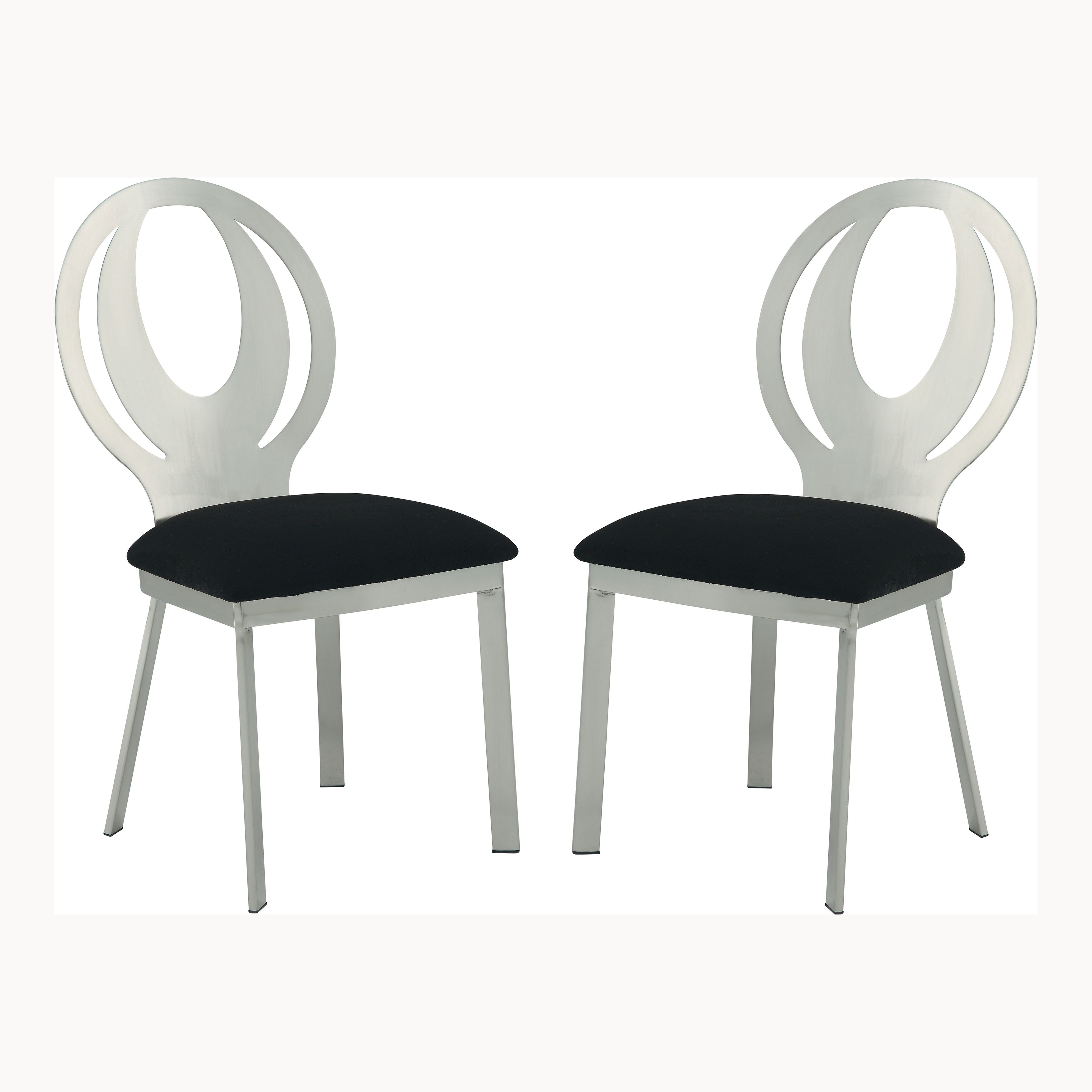 Monda Contemporary Fabric Padded Side Chairs (Set of 2)