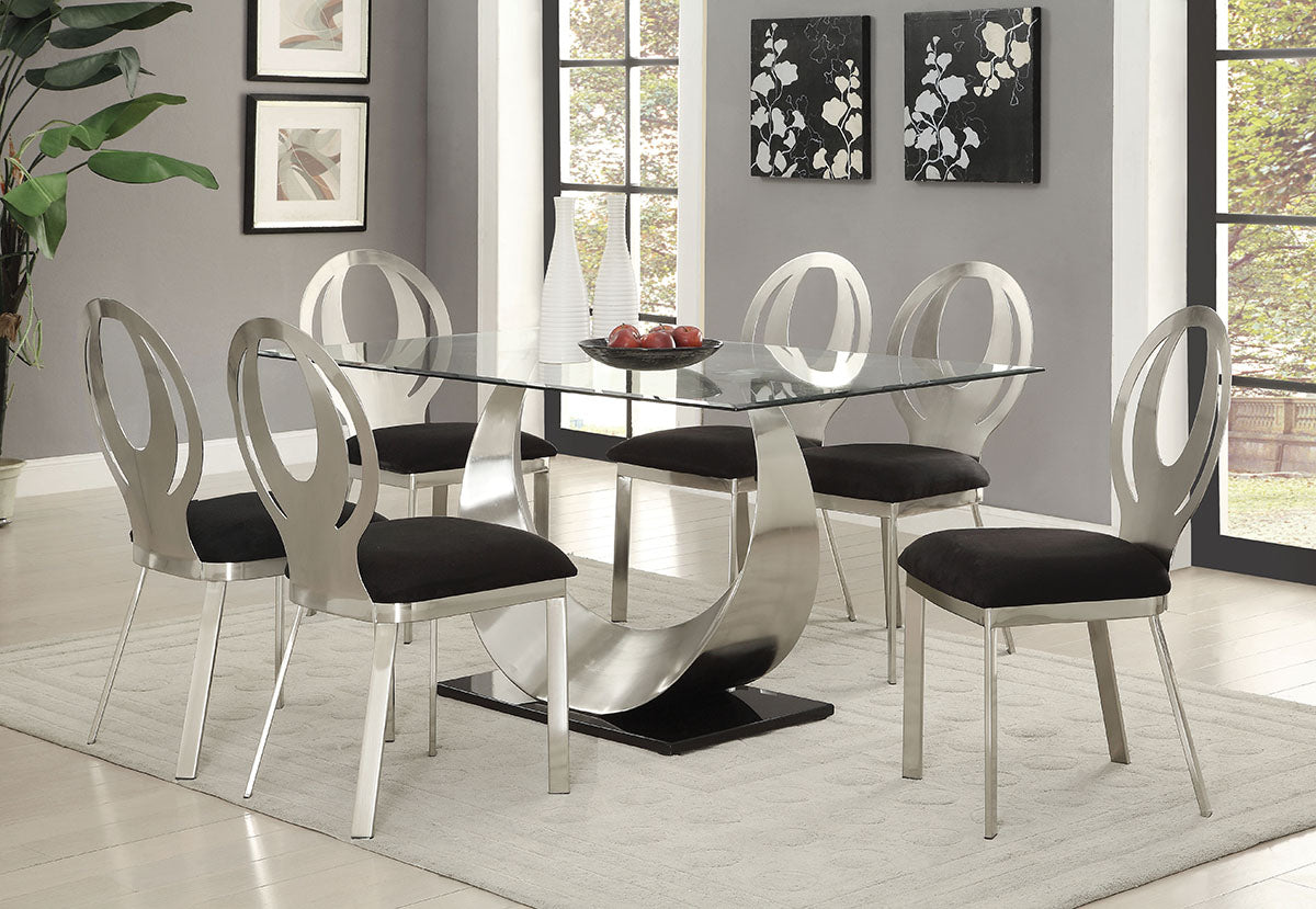 Monda Contemporary Fabric Padded Side Chairs (Set of 2)