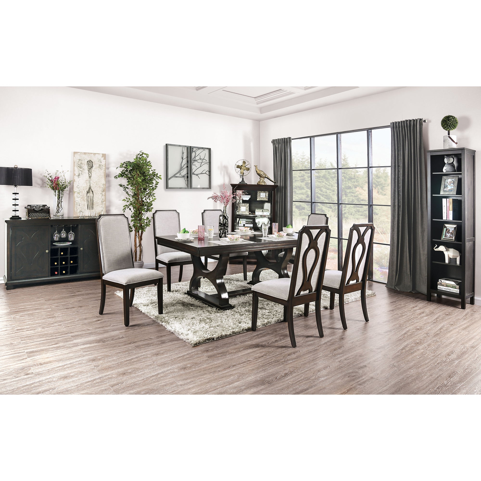 Juliza Transitional Fabric Side Chairs (Set of 2)