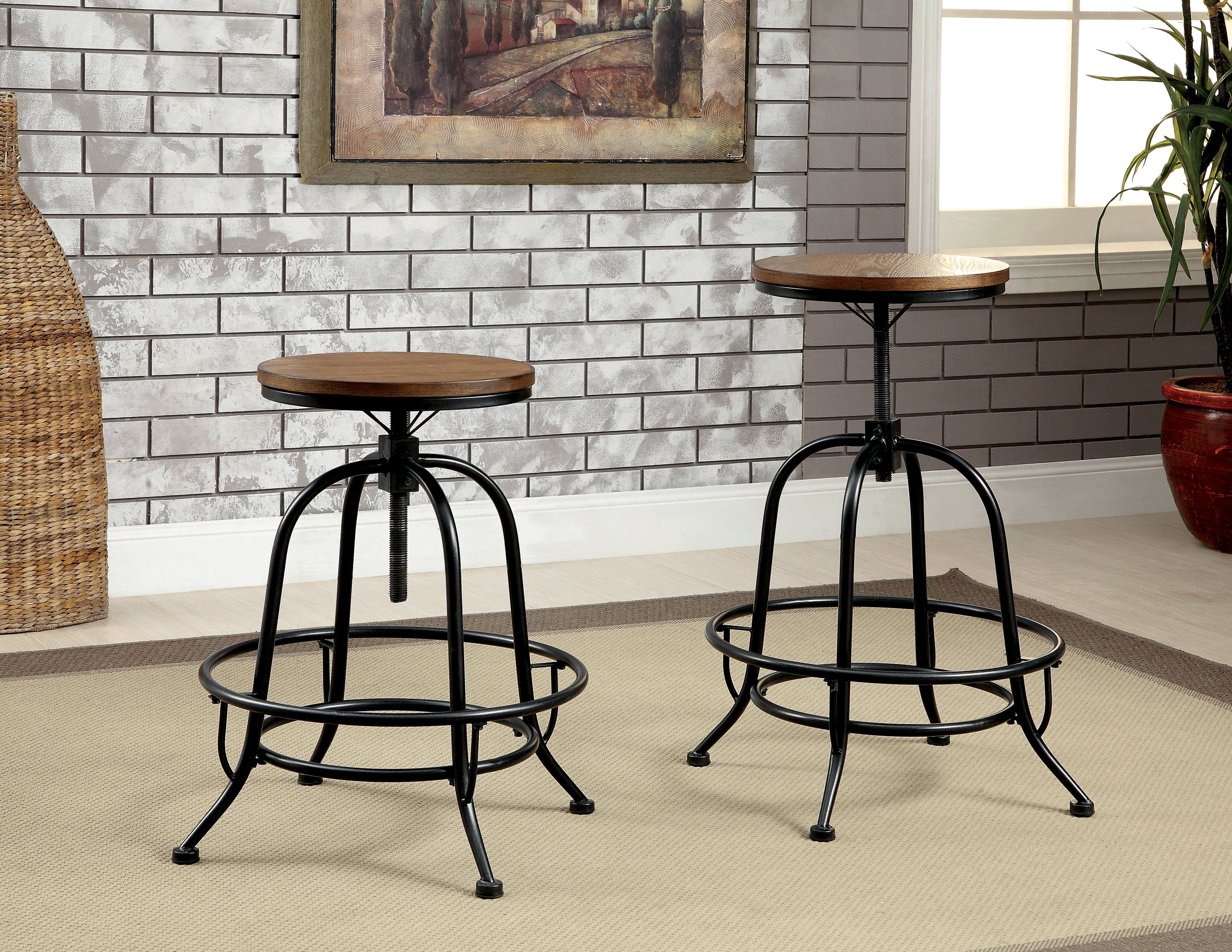 Kline Industrial Swivel Bar Stools (Set of 2)