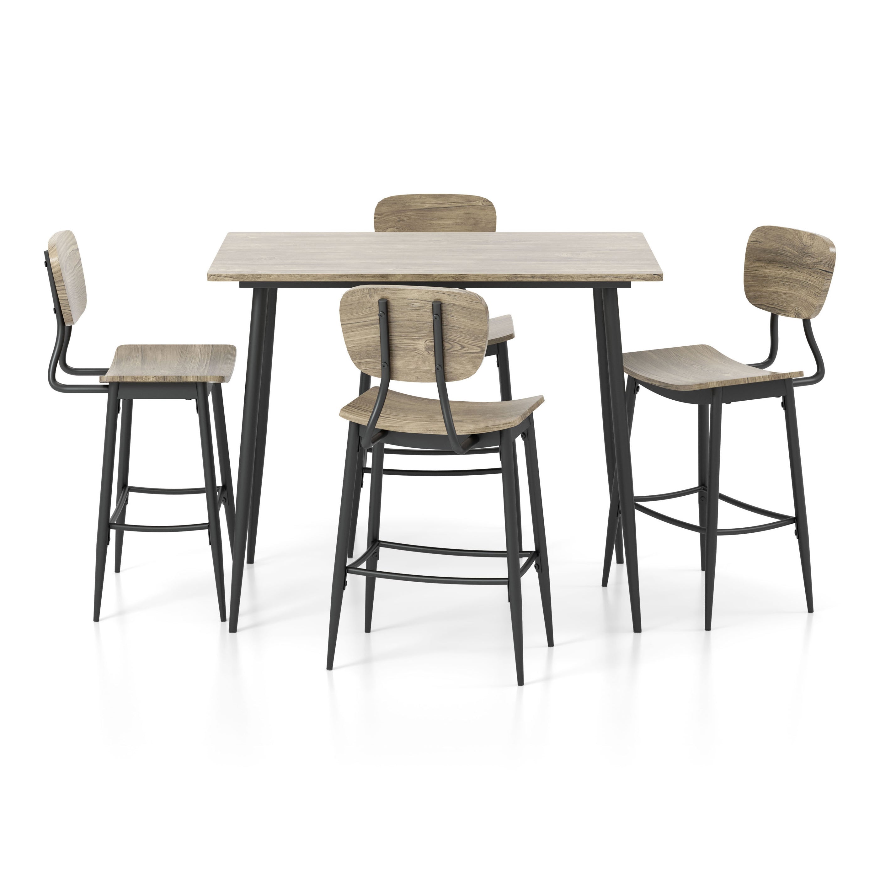 Shandry 5-Piece Counter Height Dining Set in Gray