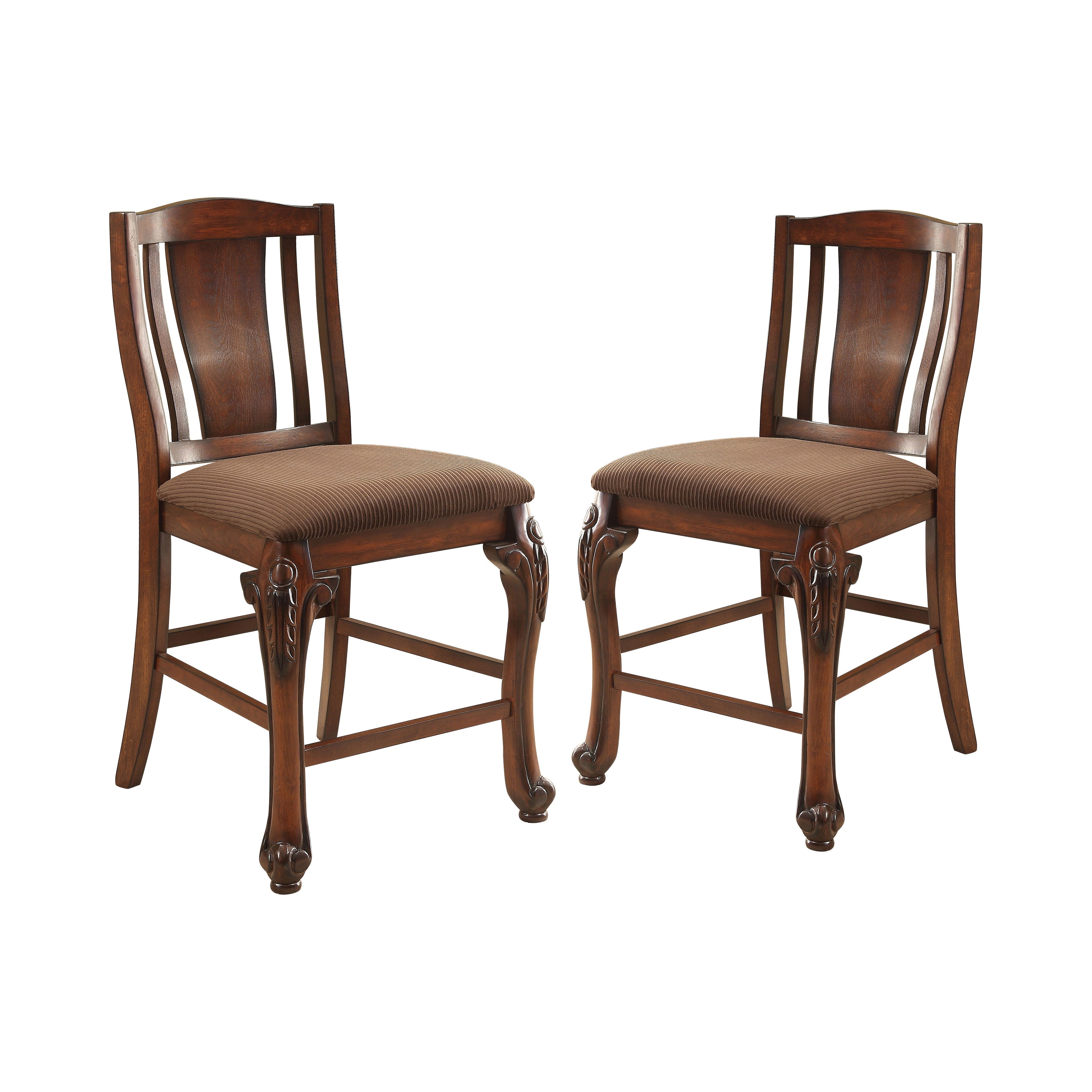 Hannah Traditional Padded Counter Height Chairs (Set of 2)