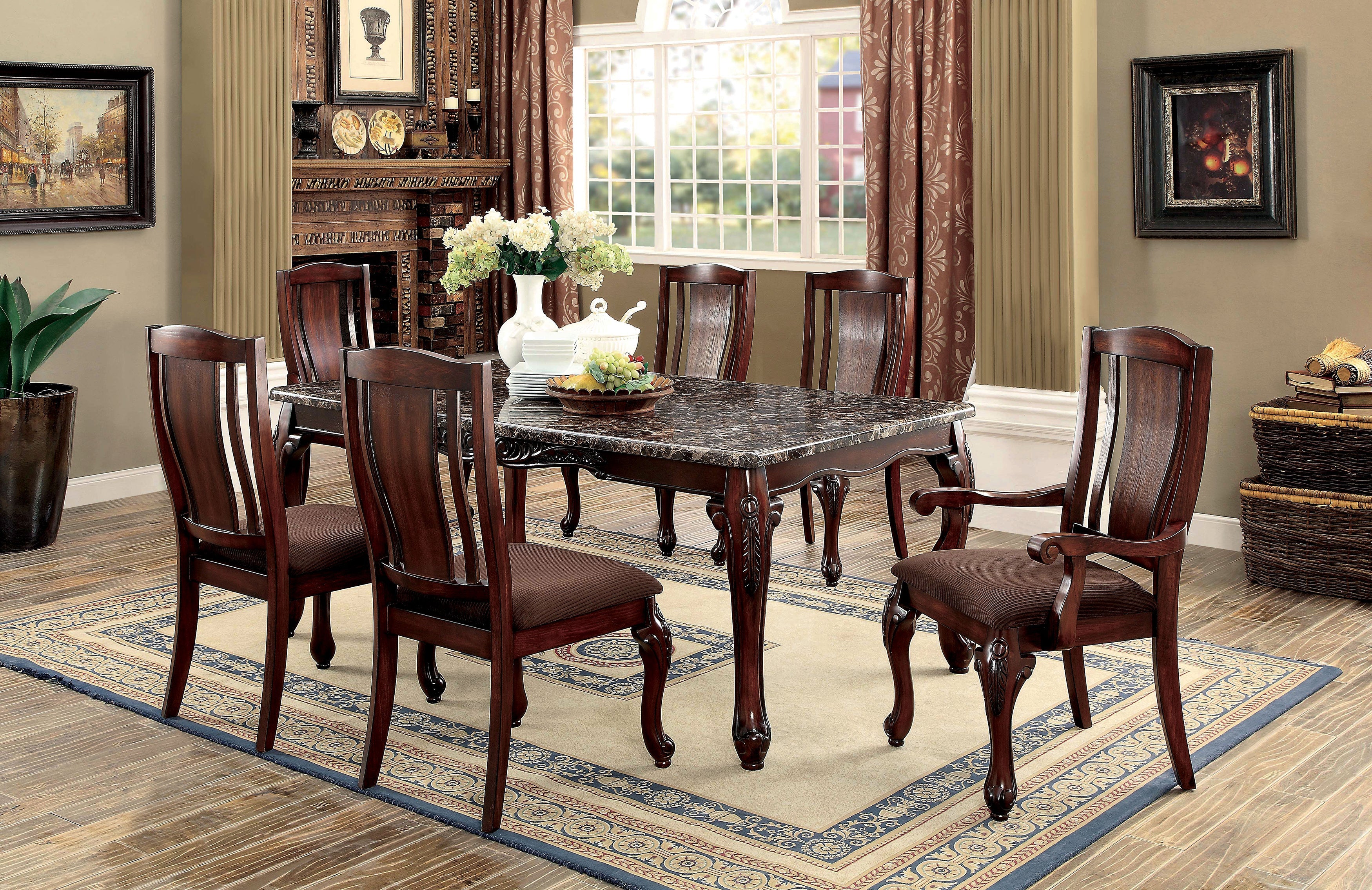 Hannah Traditional Padded Side Chairs (Set of 2)