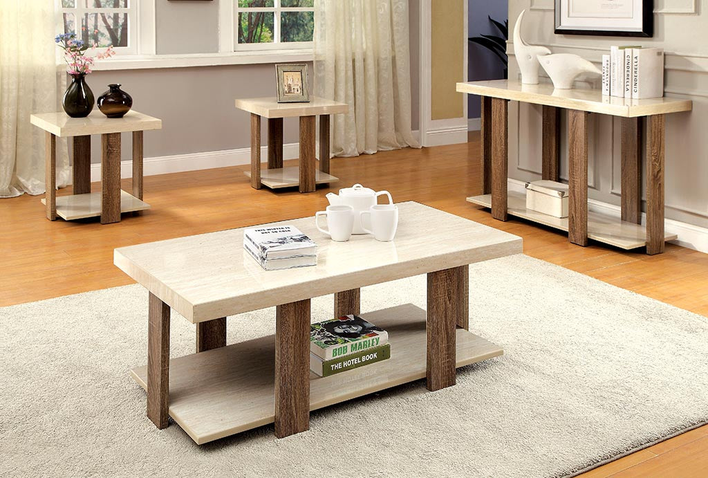 Adler Contemporary Open Shelf Sofa Table
