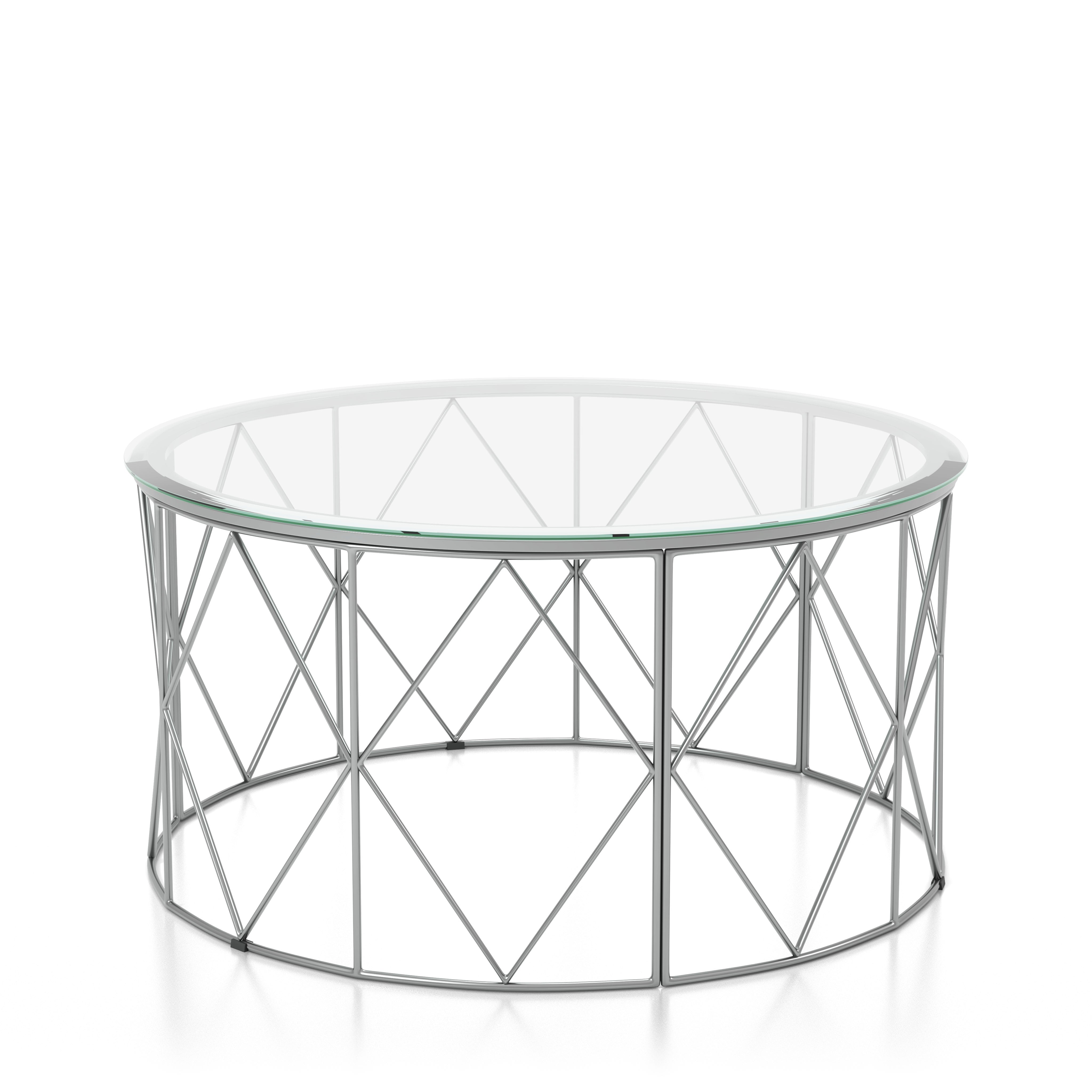 Fland Glass Top Coffee Table