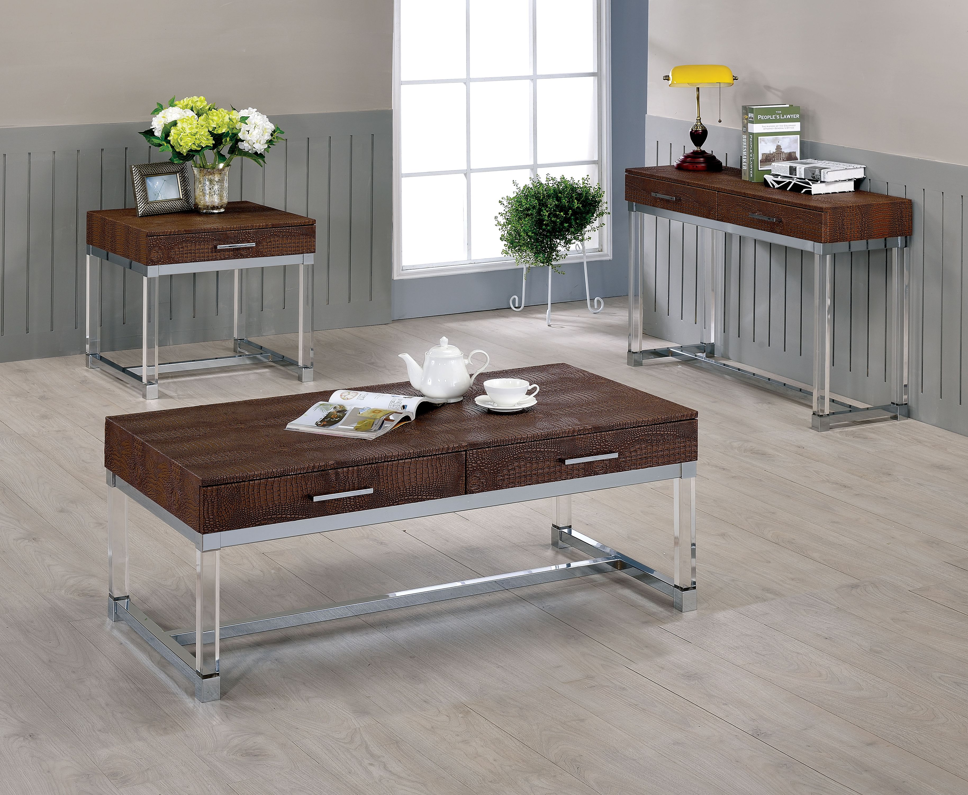 Dundy Contemporary 1-Drawer Sofa Table