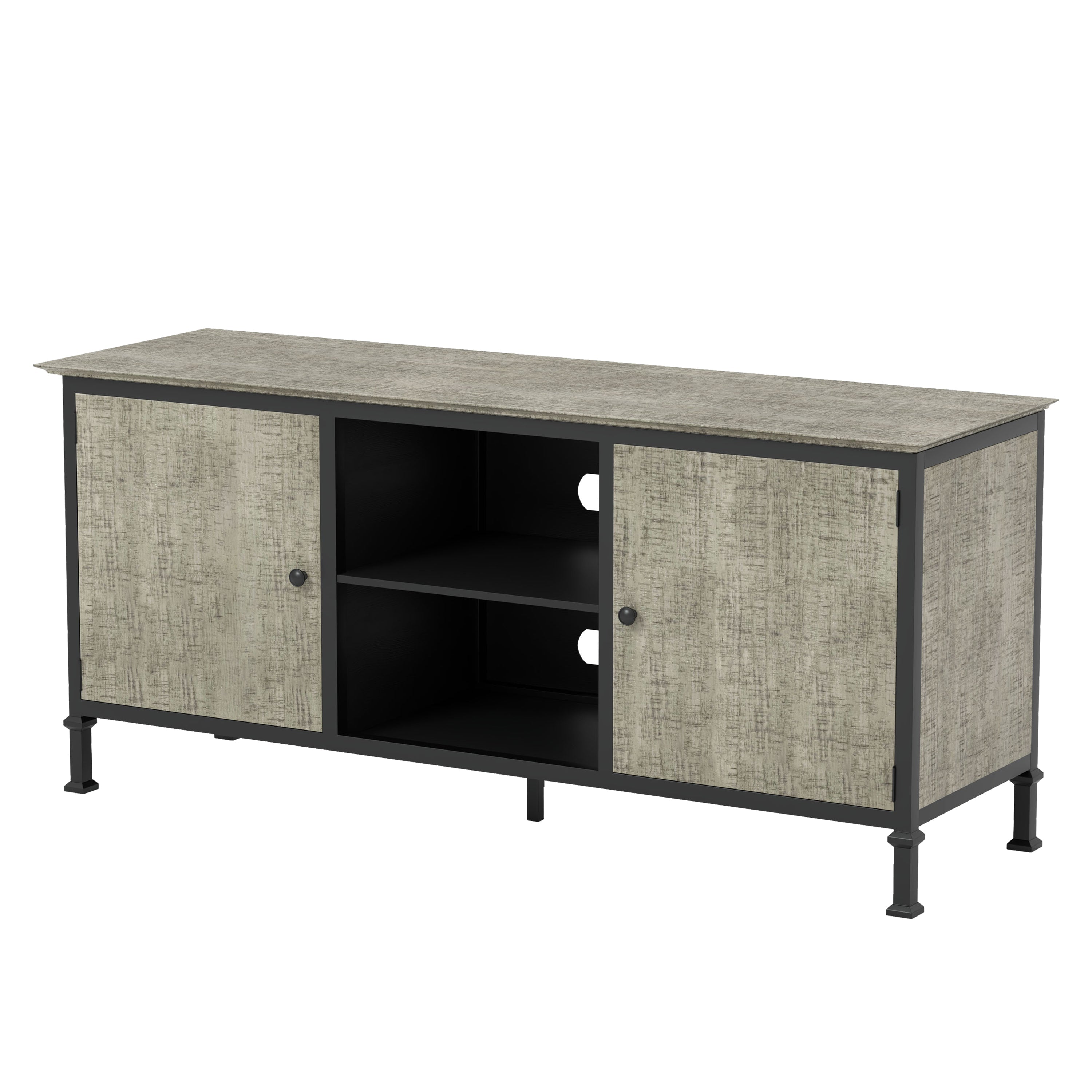 Ronda 6-Shelf 60-inch TV Stand in Gray