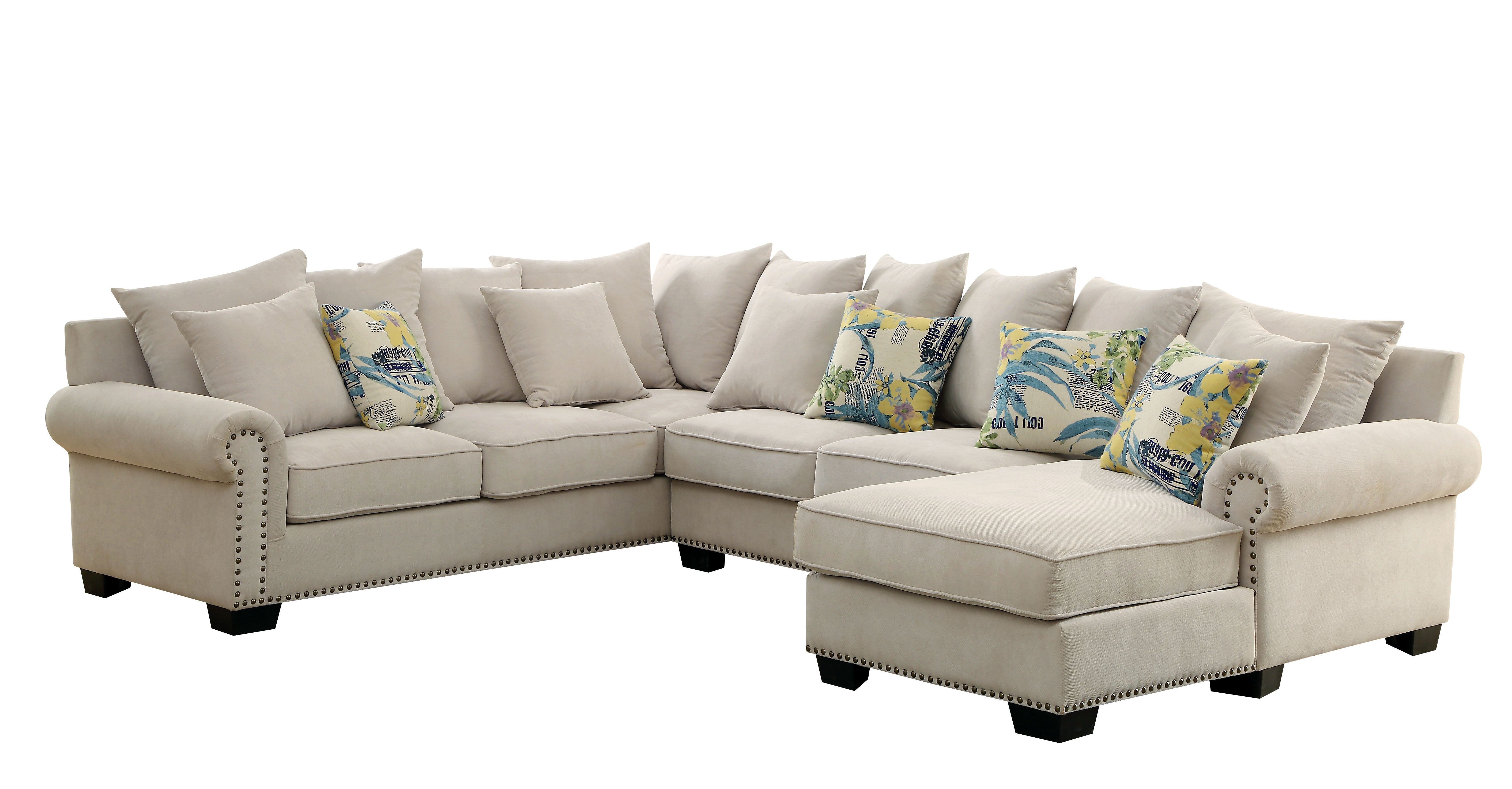 Pradeep Transitional U-Shape Sectional in Beige