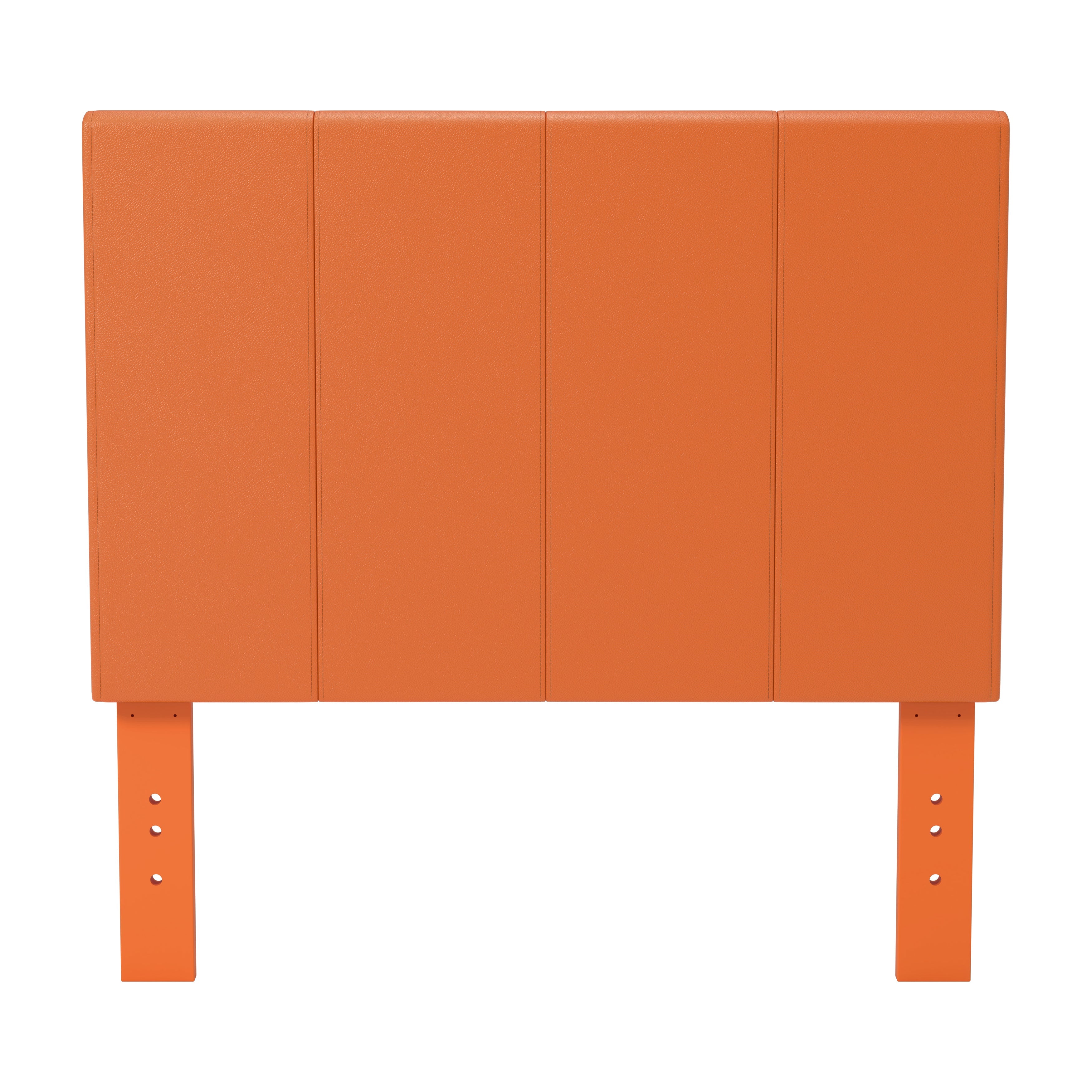 Ameena Contemporary Faux Leather Twin Upholstered Headboard in Camel